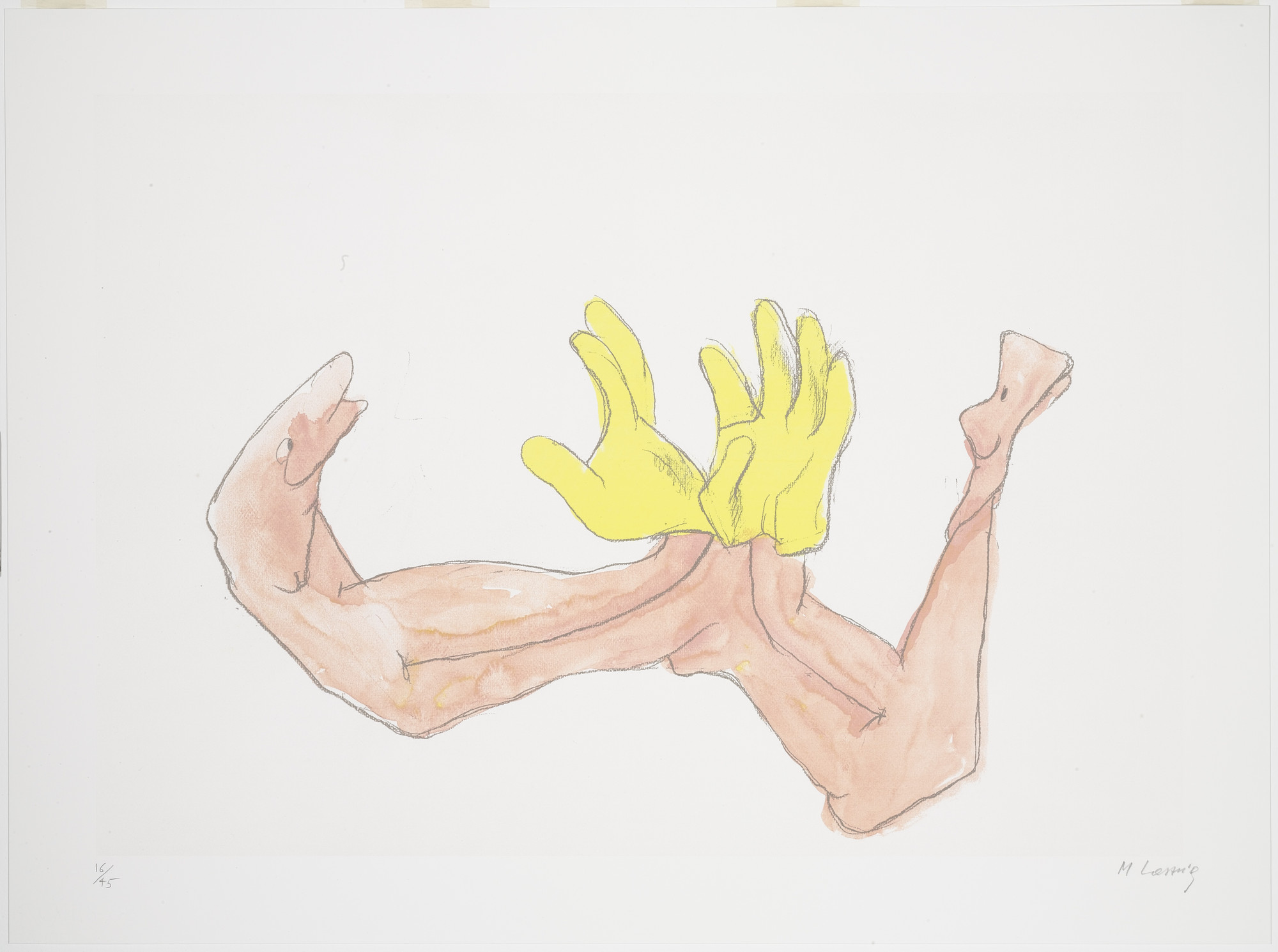 Maria Lassnig. A Pair of Gloves (for Parkett no. 85 )