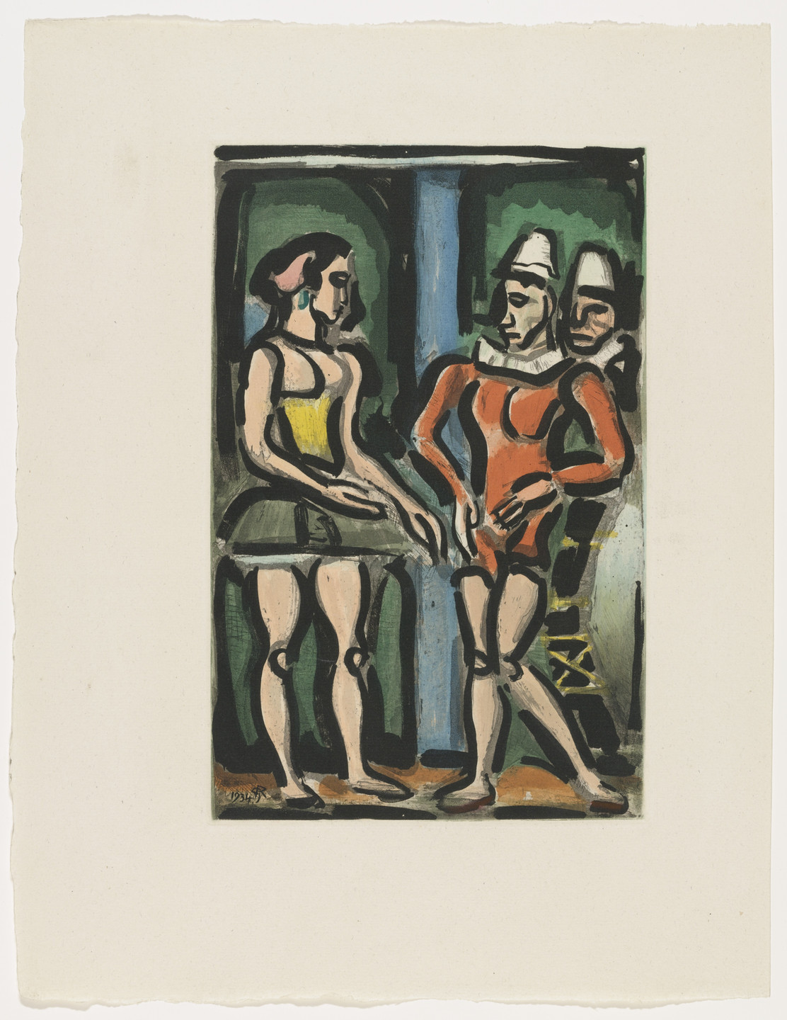 Georges Rouault. Parade (frontispiece) from Cirque de l'étoile filante (The Shooting Star Circus). 1934, published 1938