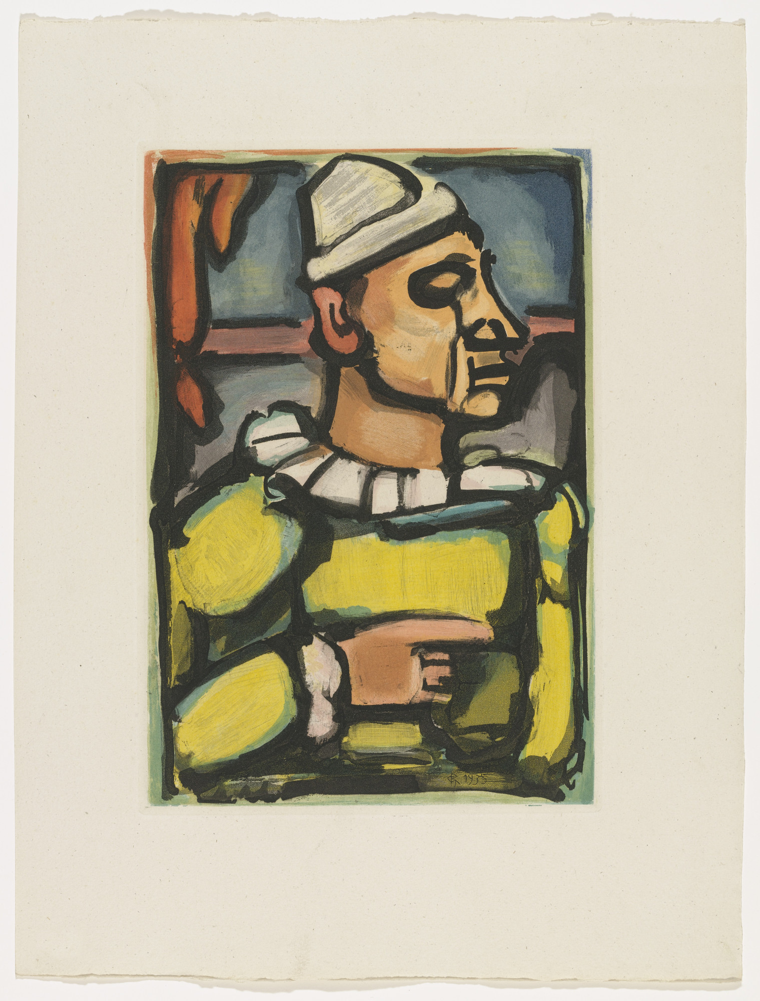 Georges Rouault. Amer Citron (Bitter Lemon) (plate facing page 16) from Cirque de l'étoile filante (The Shooting Star Circus)