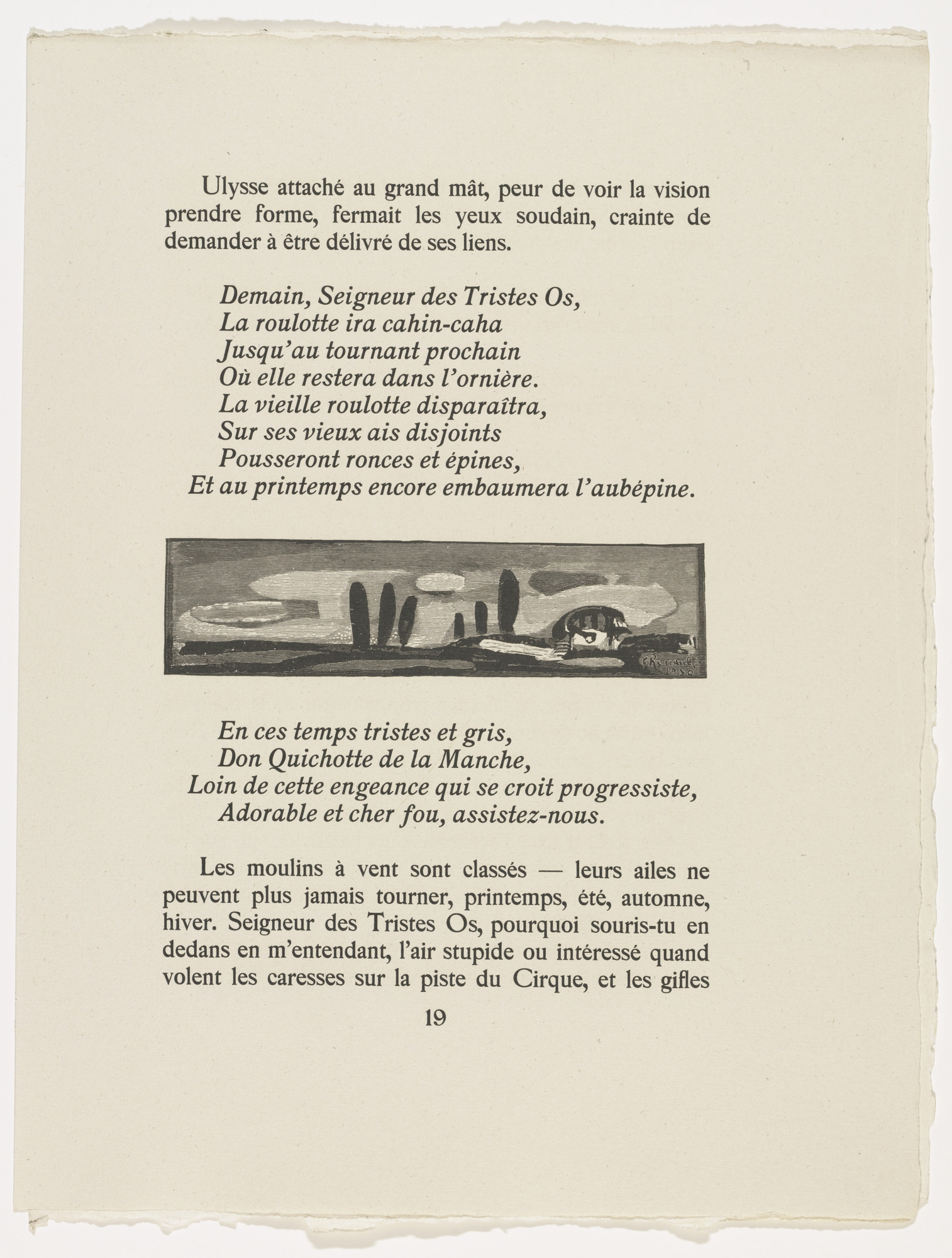 Georges Rouault. In-text plate (page 19) from Cirque de l'étoile filante (The Shooting Star Circus)