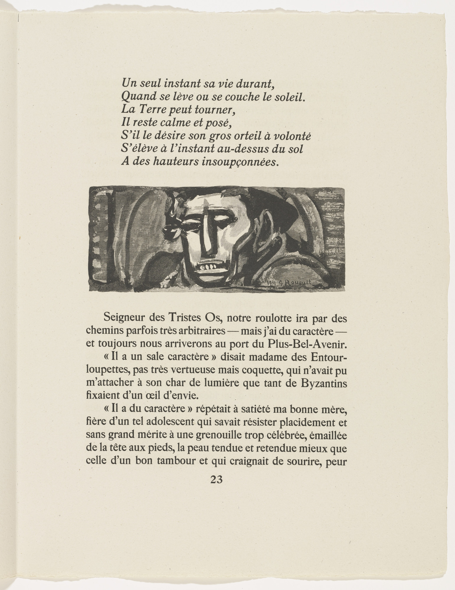 Georges Rouault. In-text plate (page 23) from Cirque de l'étoile filante (The Shooting Star Circus)