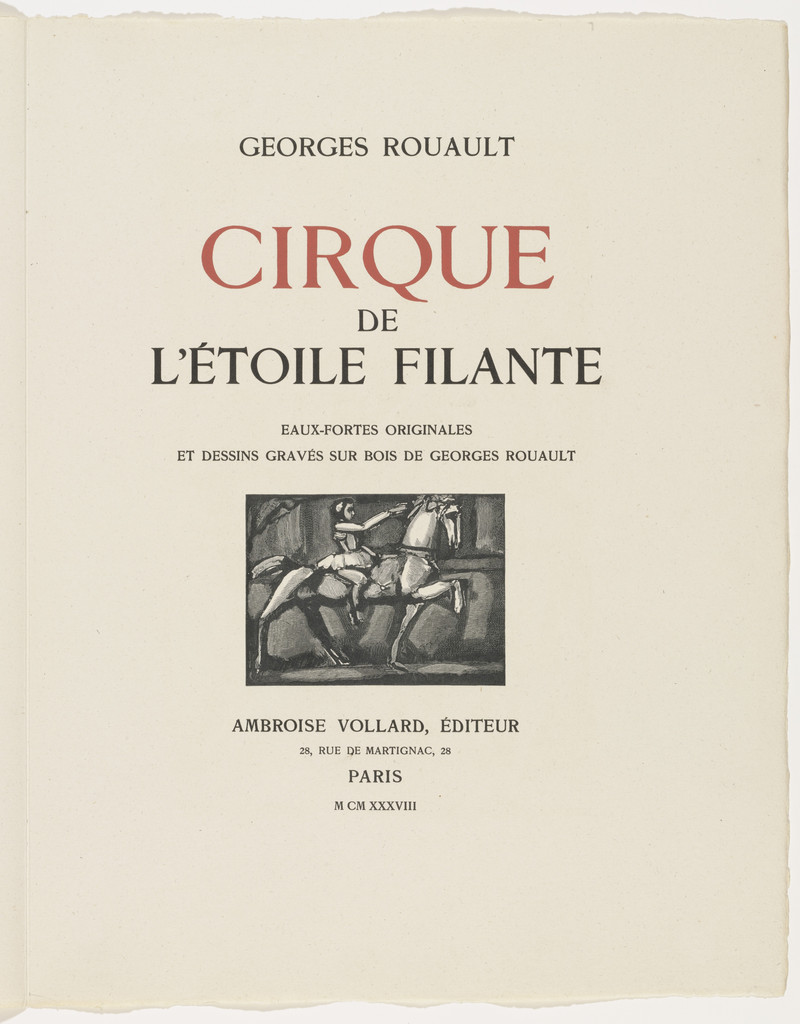 Title page from Cirque de l'étoile filante (The Shooting Star Circus)