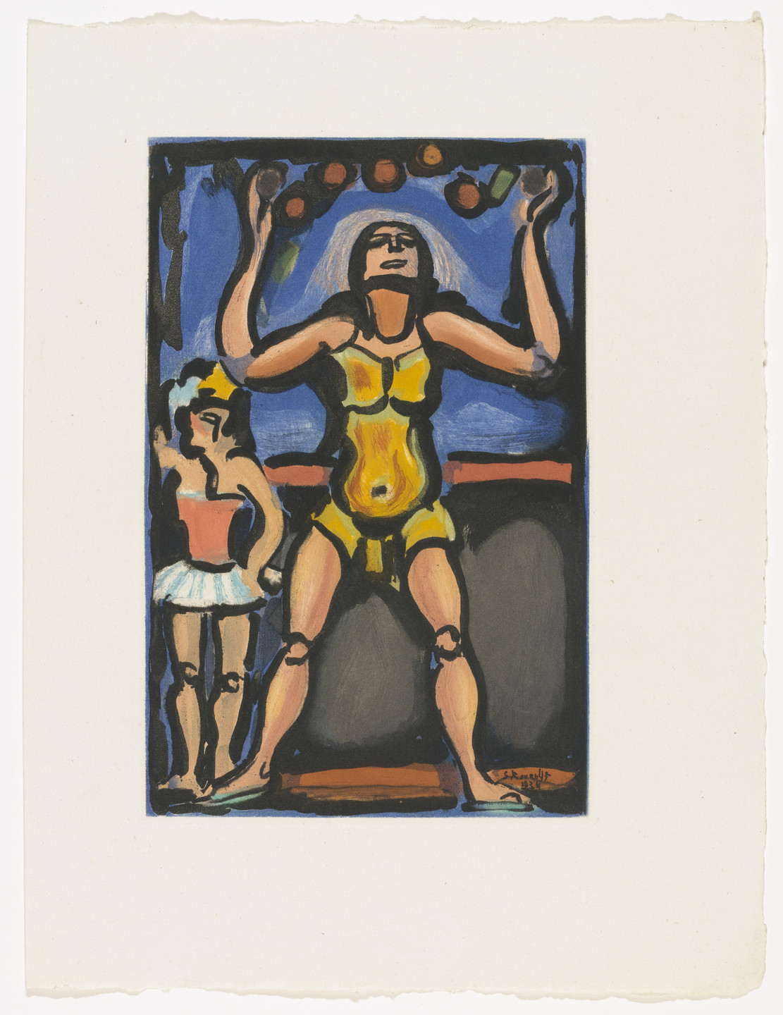 Georges Rouault. Jongleur (The Juggler) (plate facing page 36) from Cirque de l'étoile filante (The Shooting Star Circus). 1934, published 1938