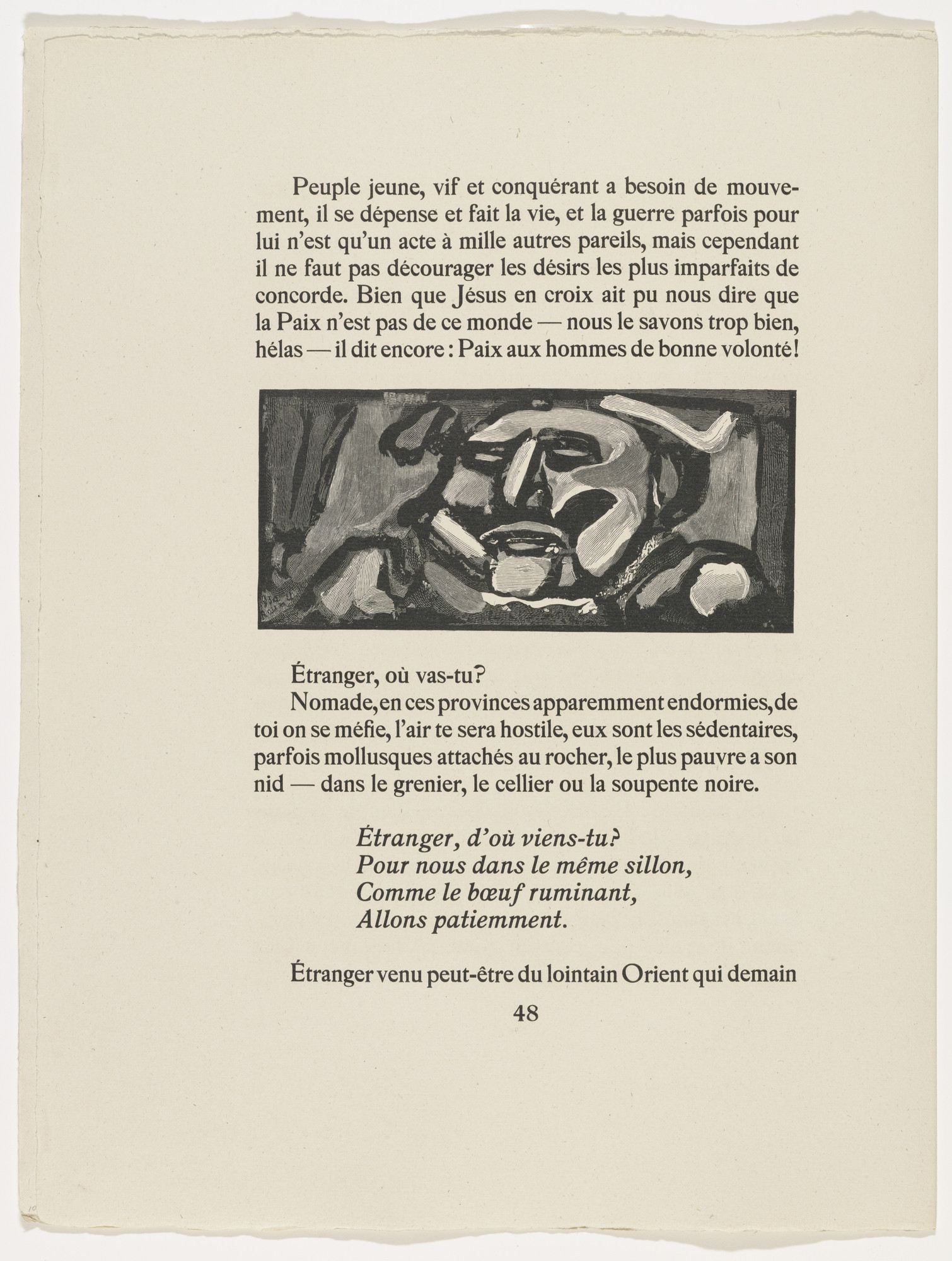 Georges Rouault, Vollard, Paris. In-text plate (page 48) from Cirque de l'étoile filante (The Shooting Star Circus)