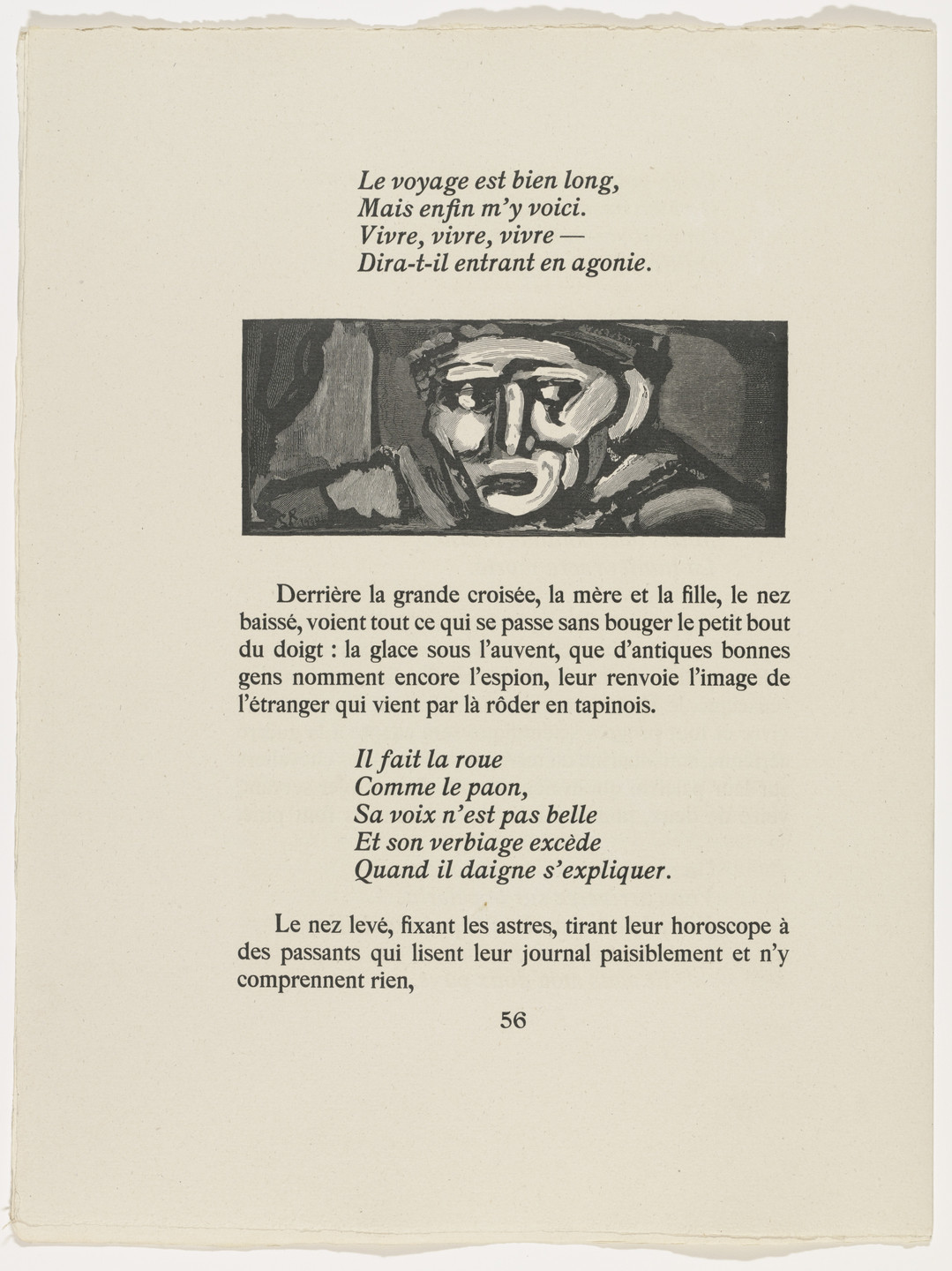 Georges Rouault. In-text plate (page 56) from Cirque de l'étoile filante (The Shooting Star Circus). 1938
