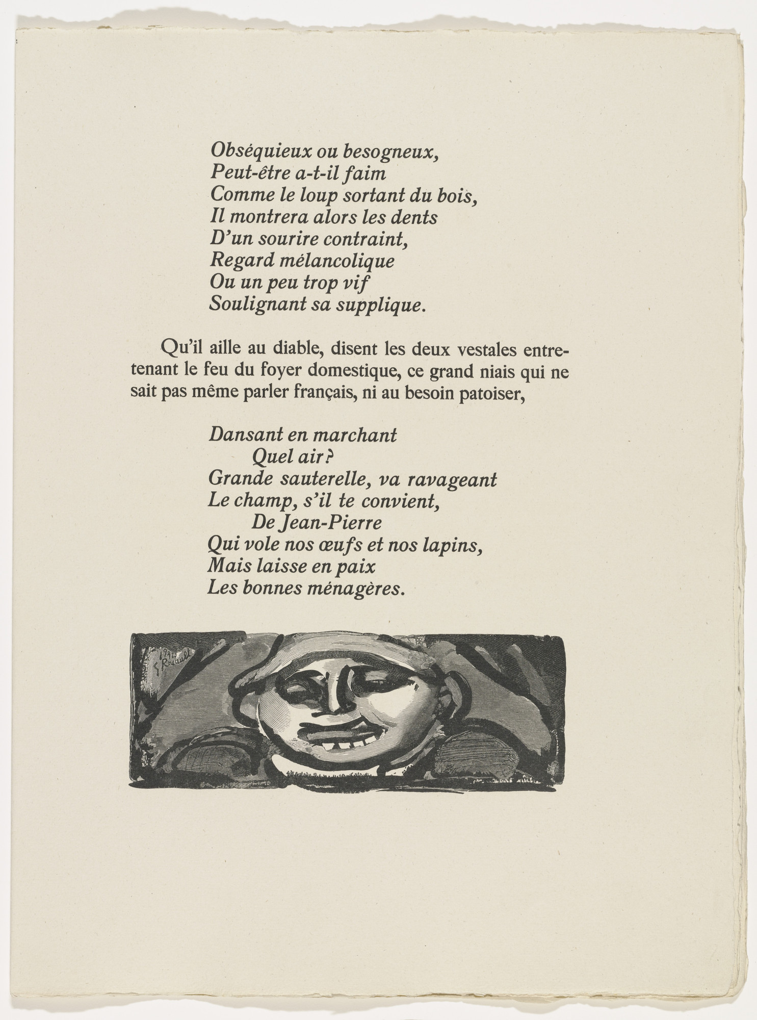 Georges Rouault. Tailpiece (page 57) from Cirque de l'étoile filante (The Shooting Star Circus)