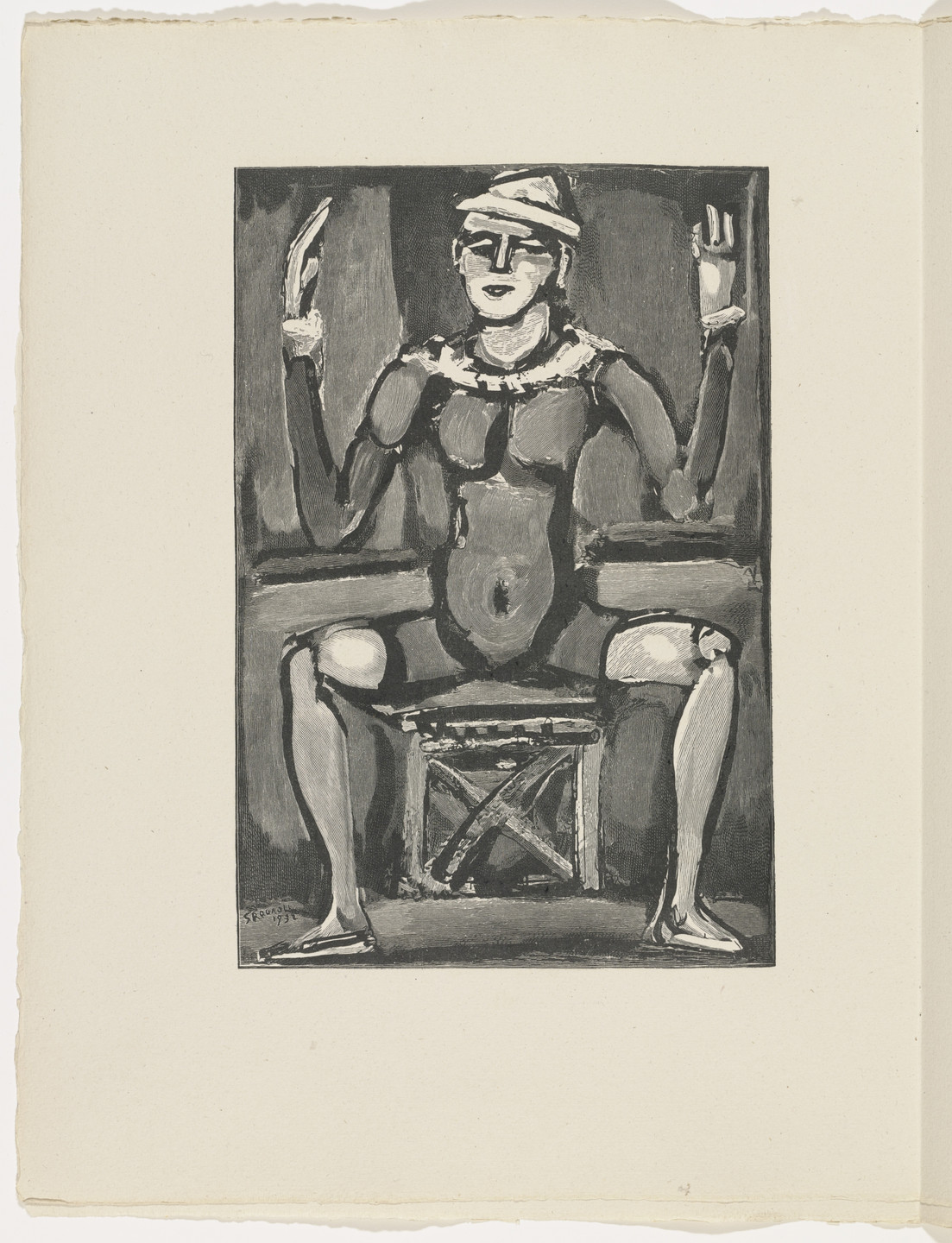 Georges Rouault. Plate (page 60) from Cirque de l'étoile filante (The Shooting Star Circus). 1938