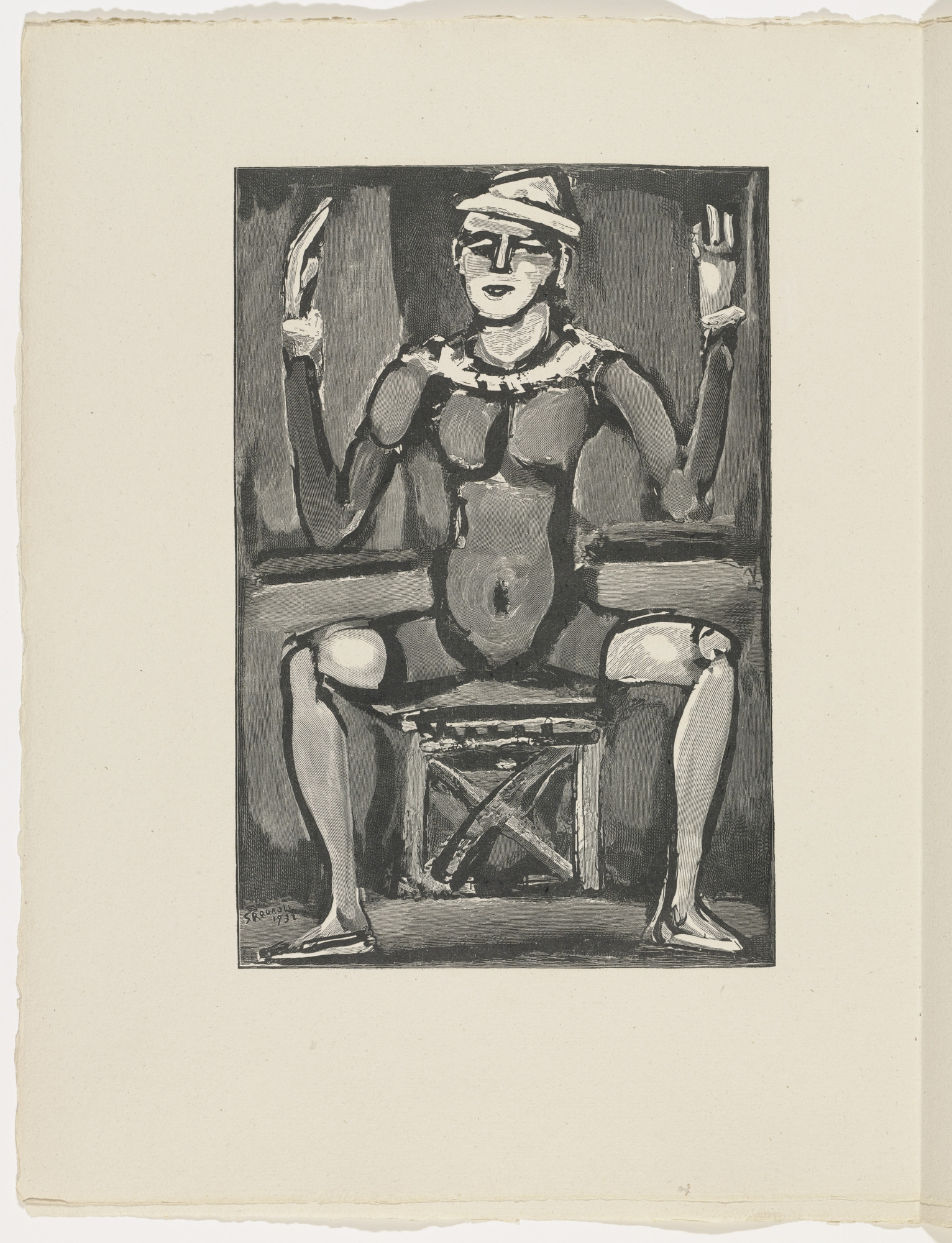 Georges Rouault. Plate (page 60) from Cirque de l'étoile filante (The Shooting Star Circus)