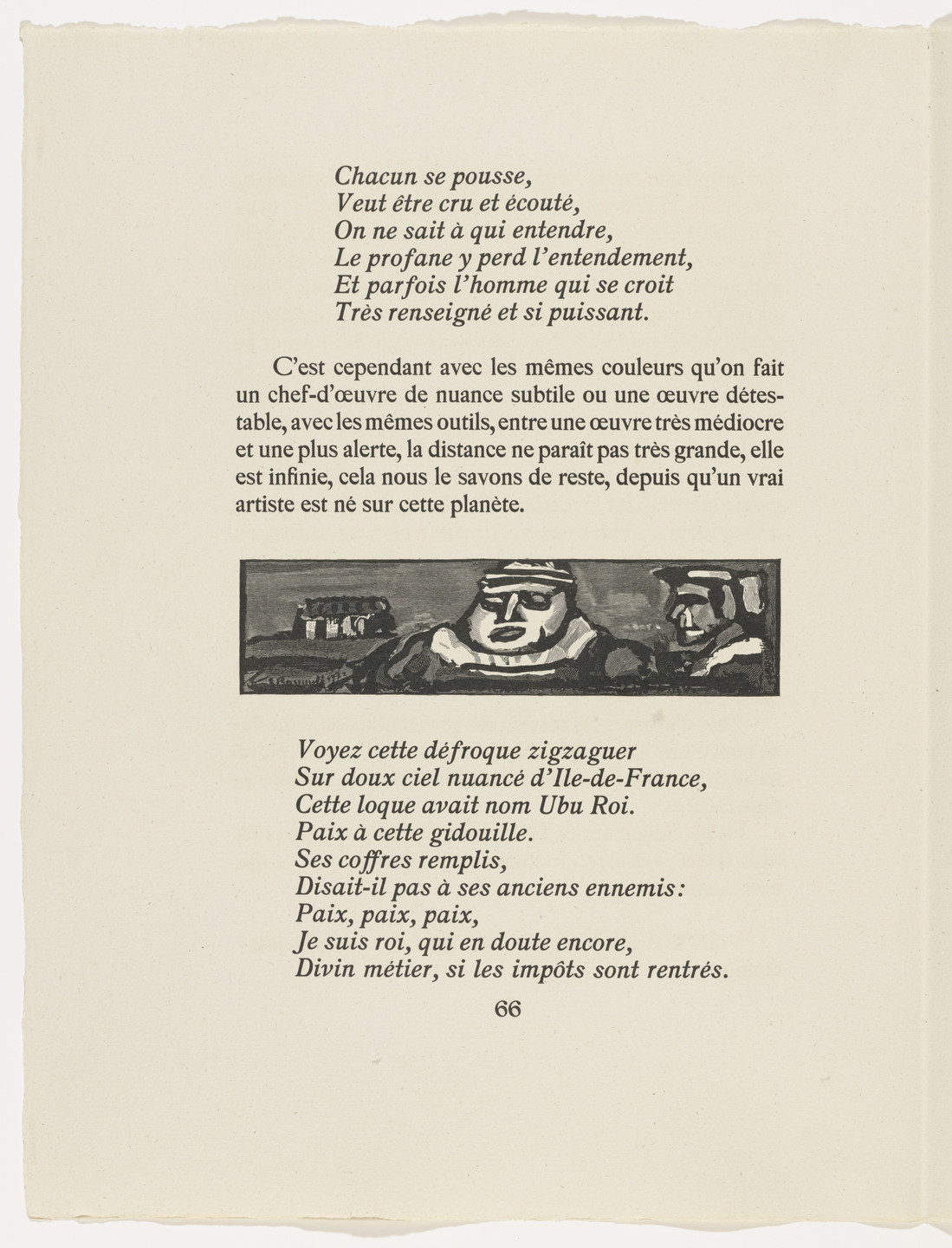 Georges Rouault. In-text plate (page 66) from Cirque de l'étoile filante (The Shooting Star Circus). 1938