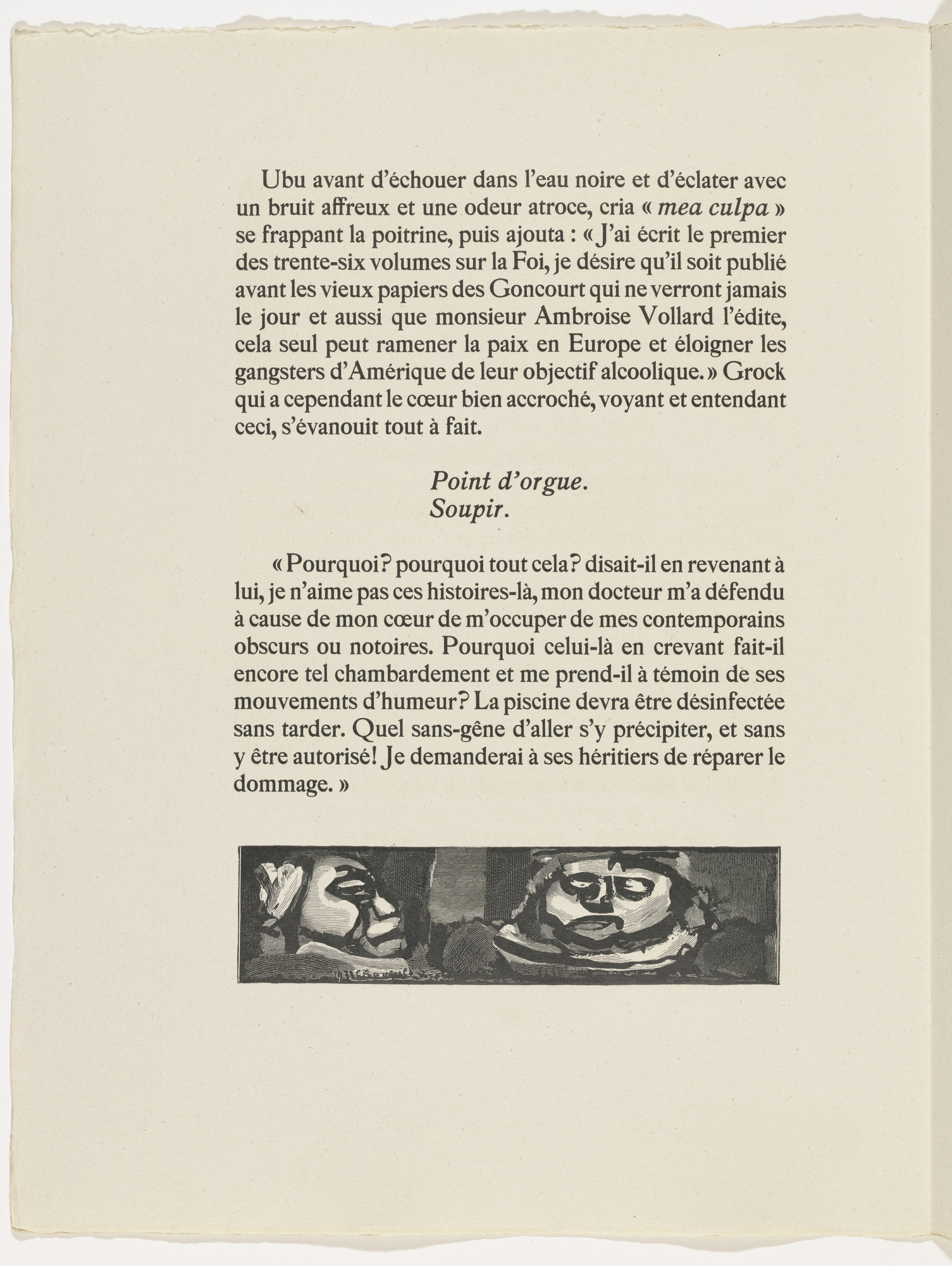 Georges Rouault. In-text plate (page 68) from Cirque de l'étoile filante (The Shooting Star Circus)