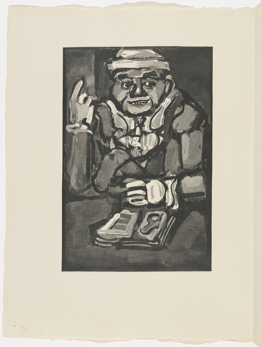 Georges Rouault. Plate (page 74) from Cirque de l'étoile filante (The Shooting Star Circus). 1938