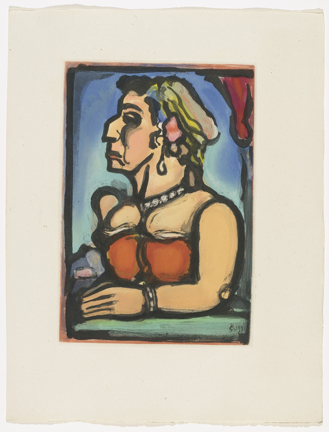 Georges Rouault. Madame Carmencita (plate facing page 76) from Cirque de l'étoile filante (The Shooting Star Circus). 1935, published 1938