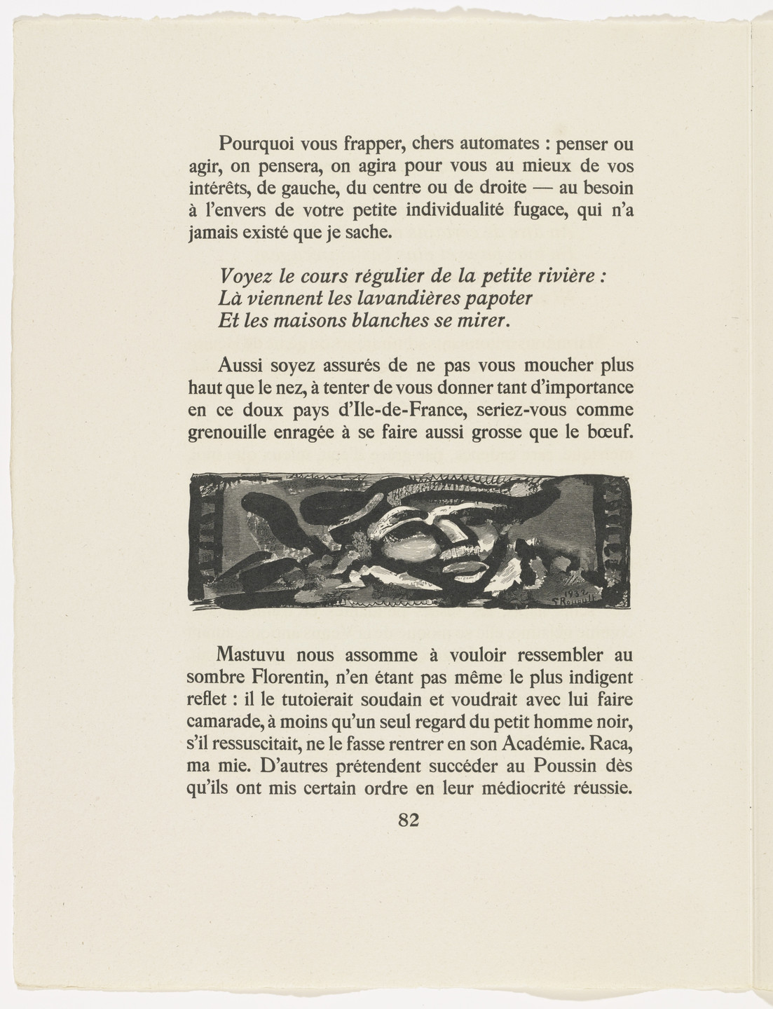 Georges Rouault. In-text plate (page 82) from Cirque de l'étoile filante (The Shooting Star Circus). 1938