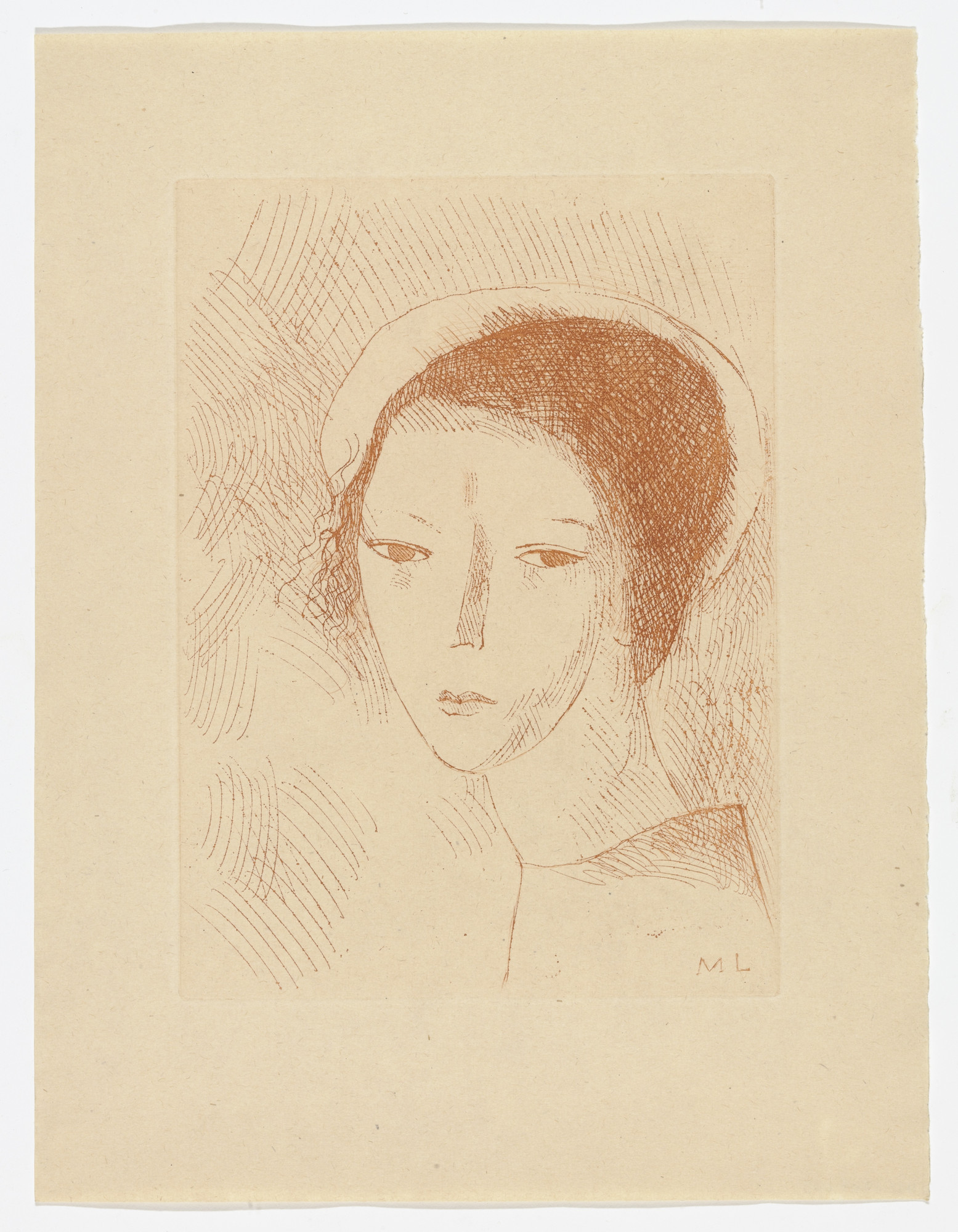 Marie Laurencin. Variant of Head of a Girl (Tête de jeune fille) from Du Cubisme (On Cubism)