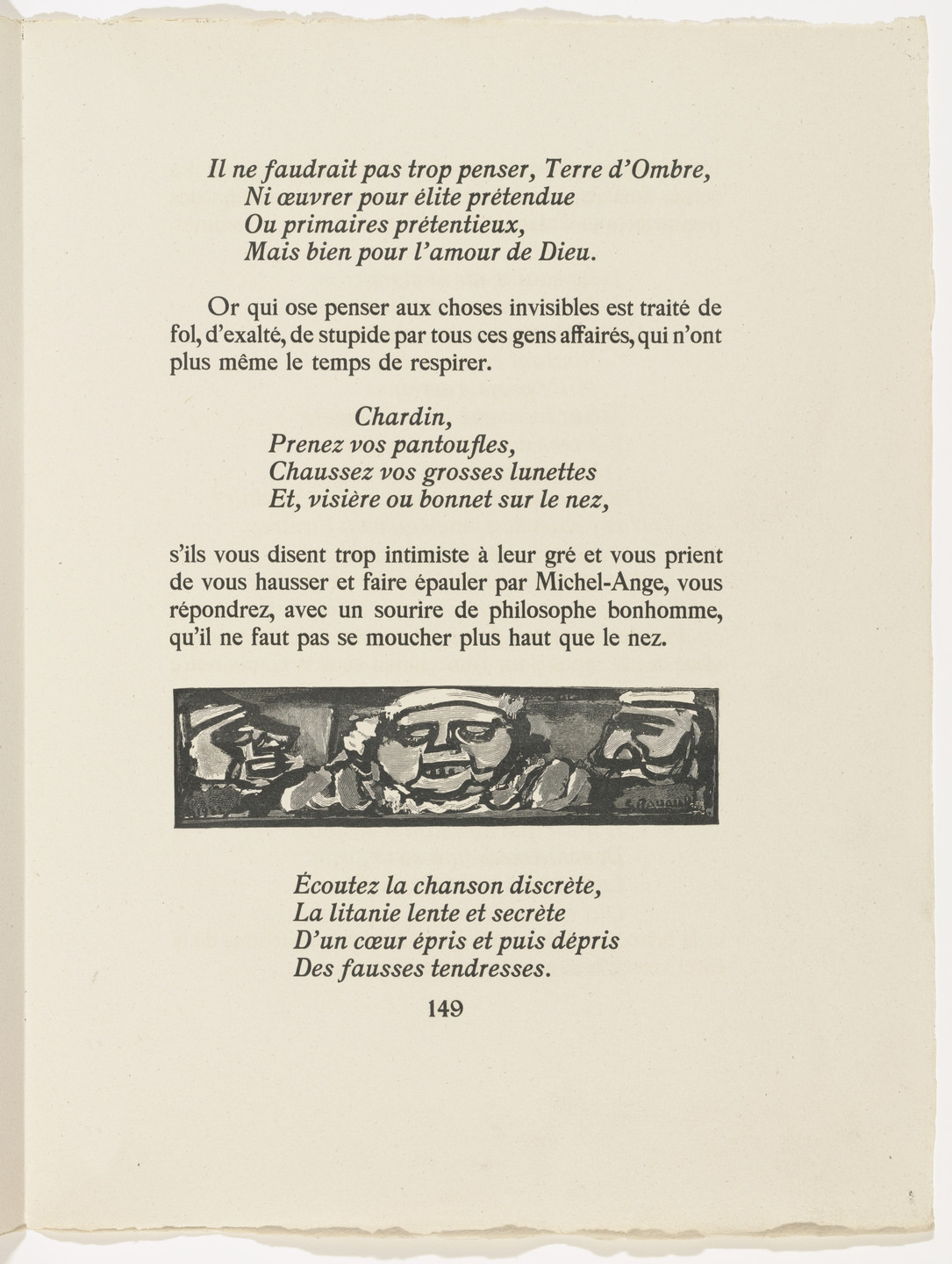 Georges Rouault. In-text plate (page 149) from Cirque de l'étoile filante (The Shooting Star Circus). 1938