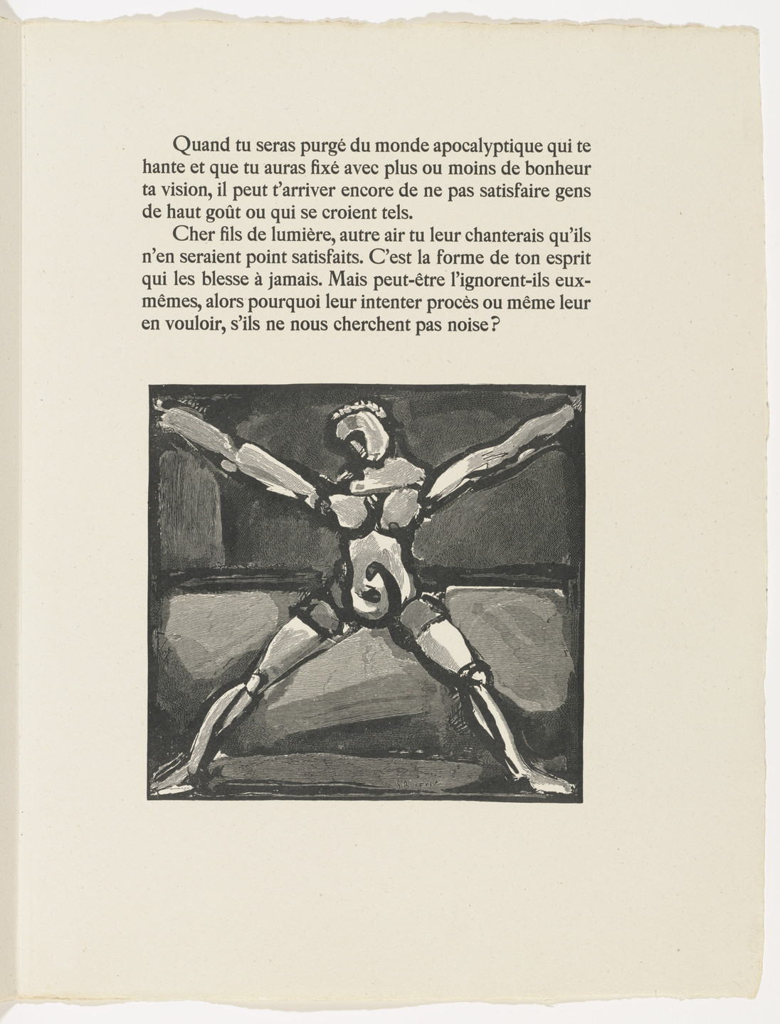 Georges Rouault. Tailpiece (page 159) from Cirque de l'étoile filante (The Shooting Star Circus). 1938