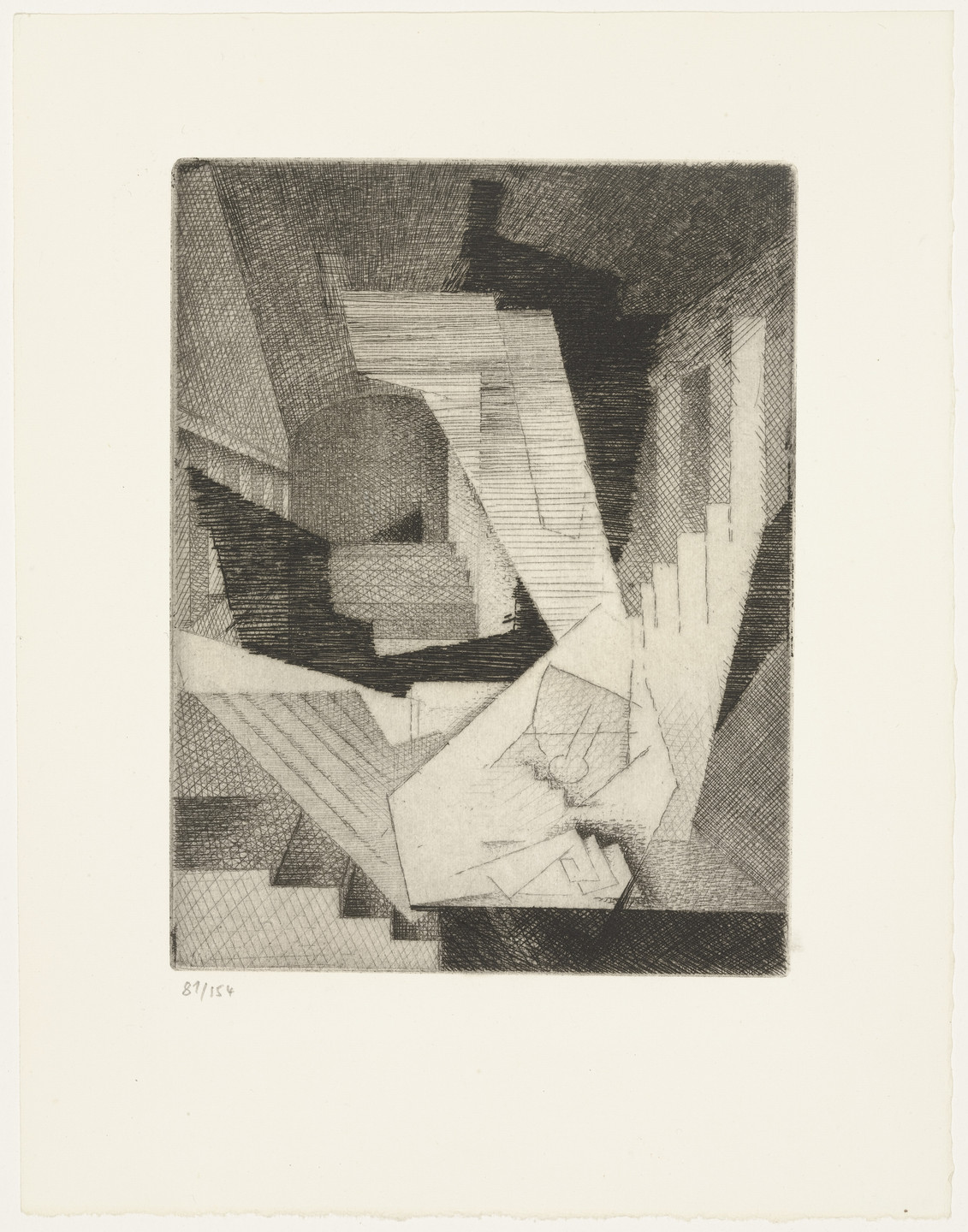 Louis Marcoussis. A Dream (Un rêve) from Ten Etchings for Aurélia (10 Eaux-fortes pour Aurélia) by Gérard de Nerval. 1931