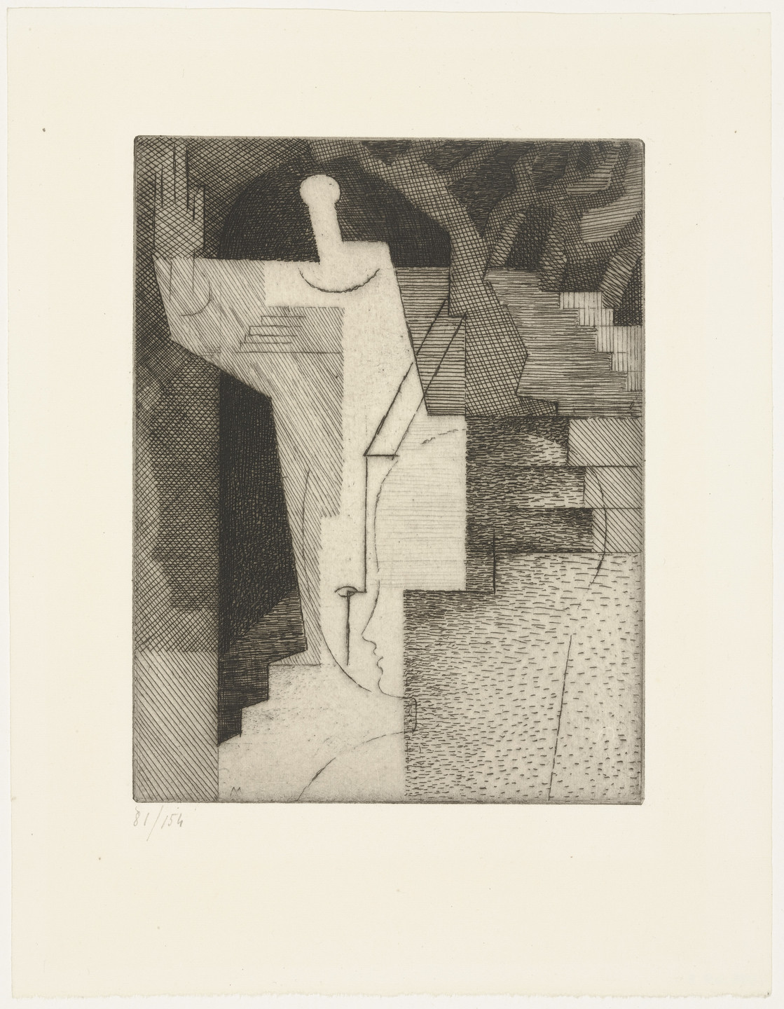 Louis Marcoussis. The Garden (Le jardin) from Ten Etchings for Aurélia (10 Eaux-fortes pour Aurélia) by Gérard de Nerval. 1931