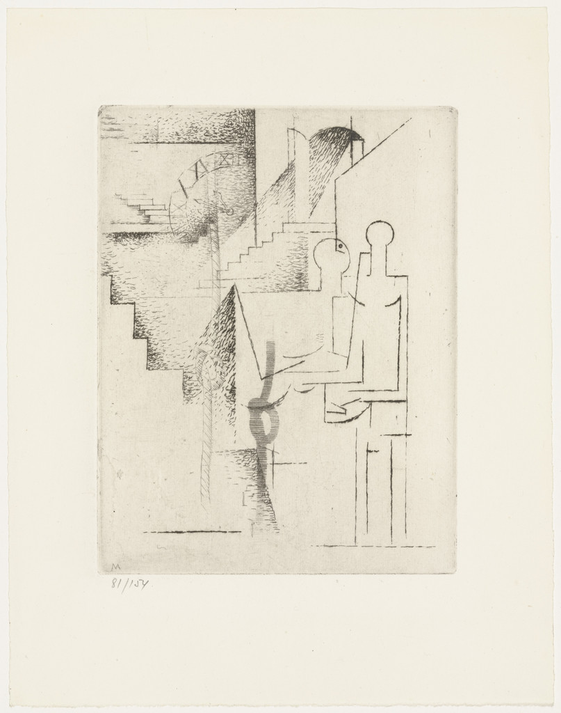 Insane Asylum (Asile des fous) from Ten Etchings for Aurélia (10 Eaux-fortes pour Aurélia) by Gérard de Nerval