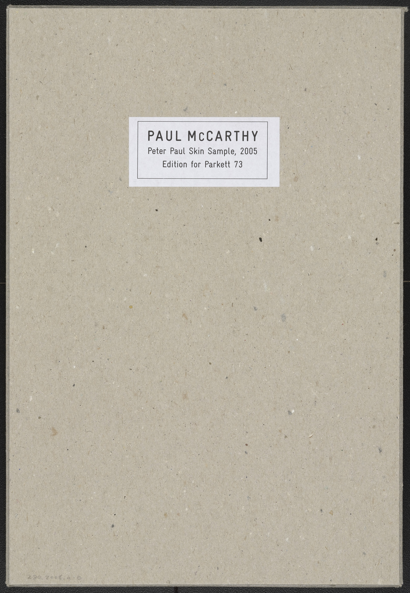 Paul McCarthy. Peter Paul Skin Sample (for Parkett no. 73 )