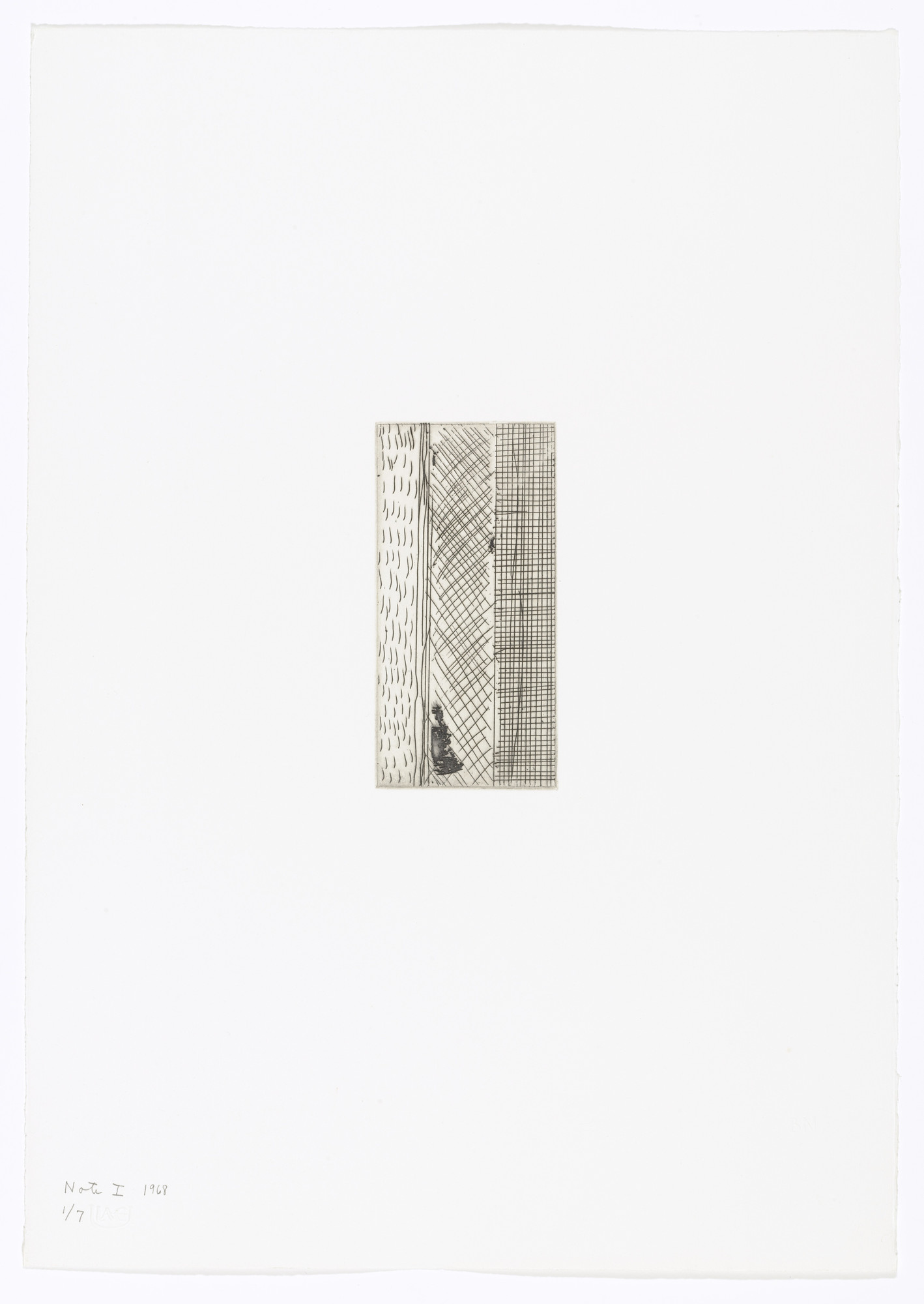 Barnett Newman. Note I from Notes