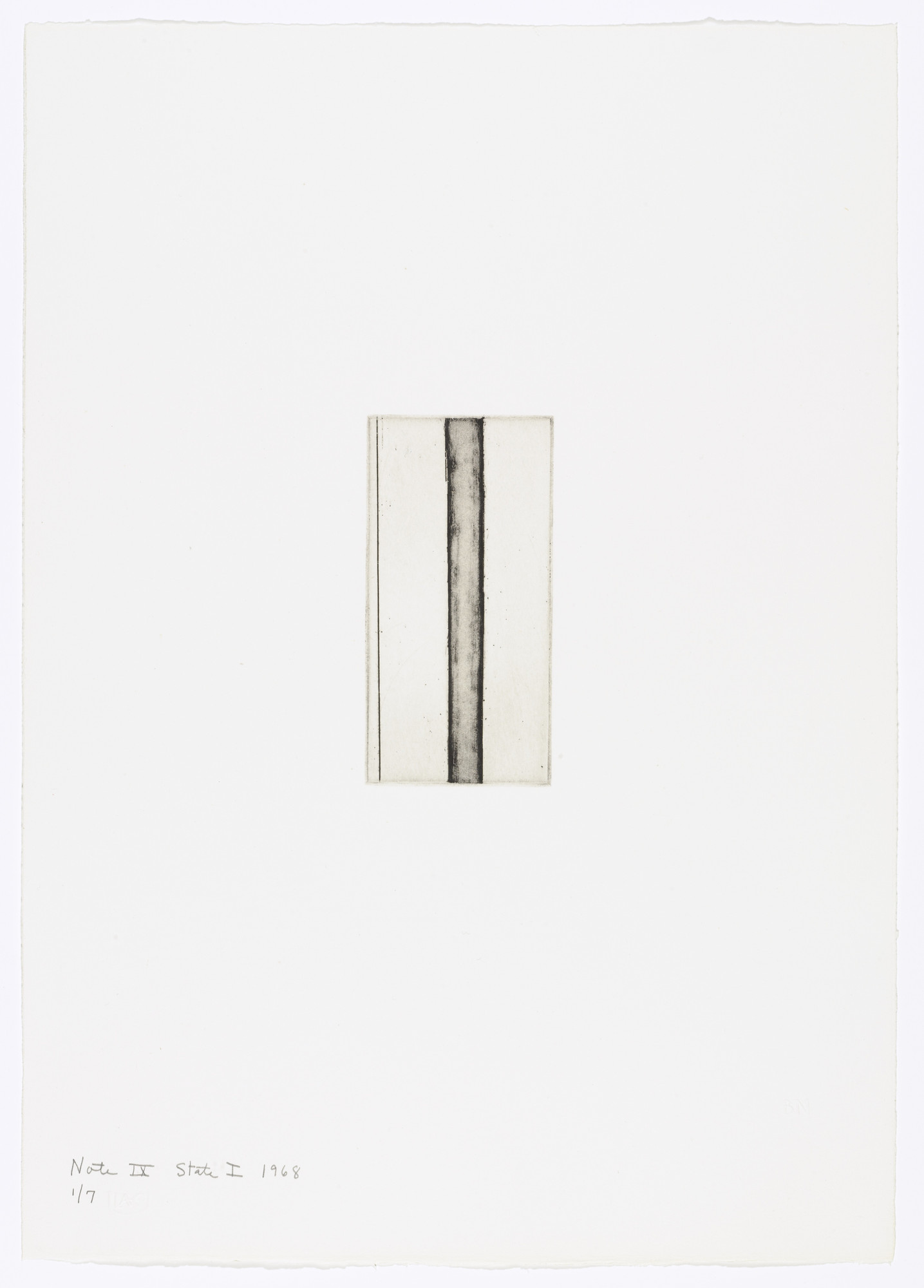 Barnett Newman. Note IX (State I) from Notes
