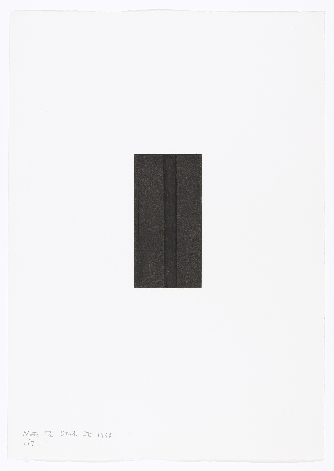 Barnett Newman. Note IX (State II) from Notes