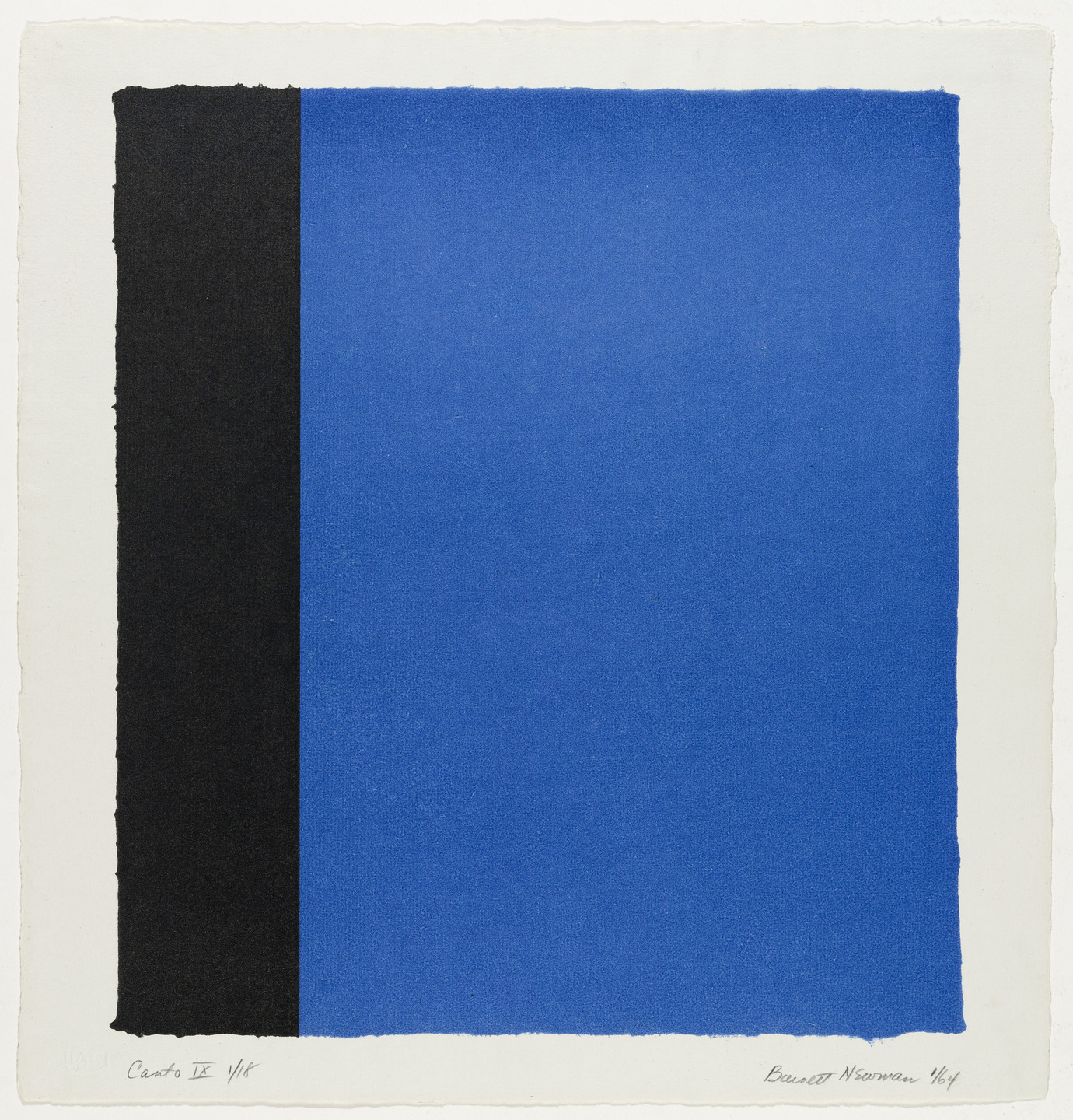 Barnett Newman. Canto IX from 18 Cantos. 1964
