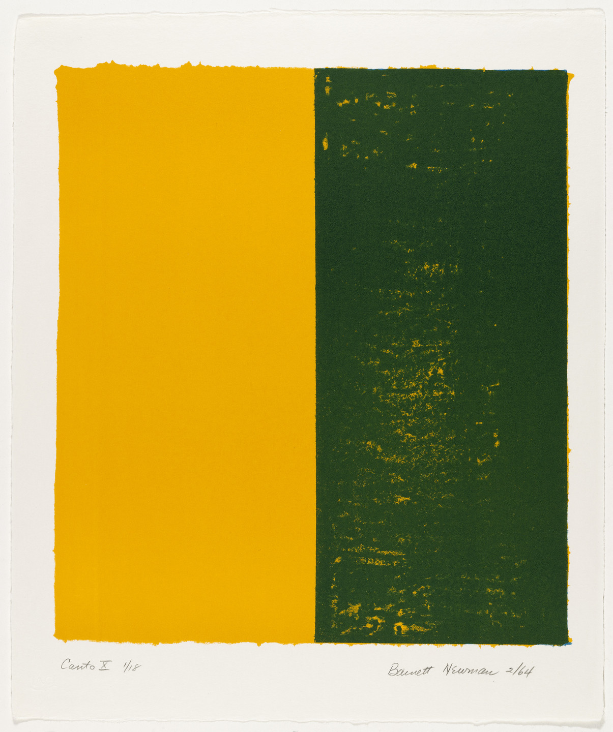 Barnett Newman. Canto X from 18 Cantos. 1964