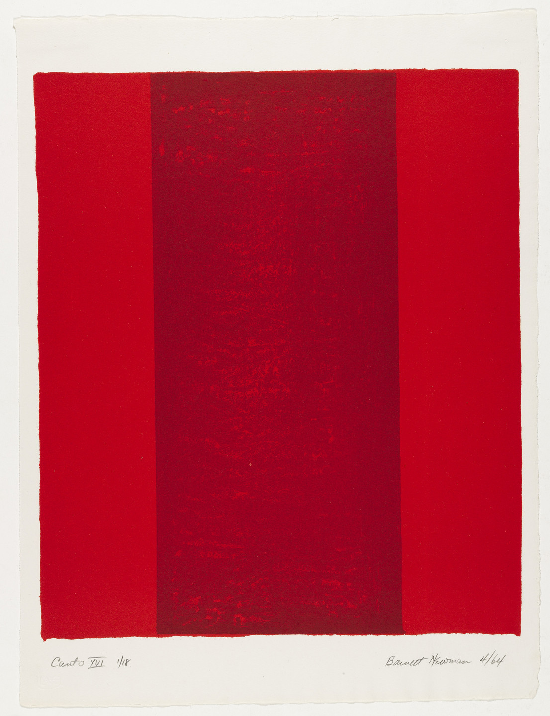 Barnett Newman. Canto XVI from 18 Cantos. 1964