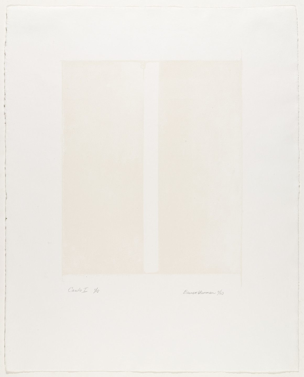 Barnett Newman. _Canto I _ from 18 Cantos. 1963