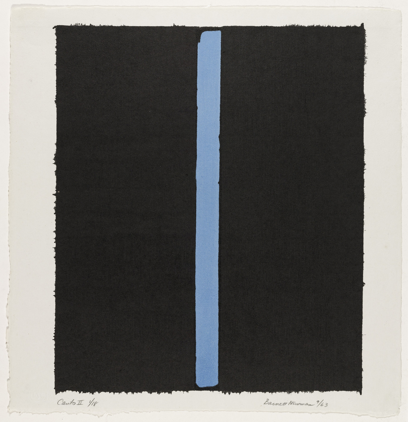 Barnett Newman. Canto II from 18 Cantos. 1964