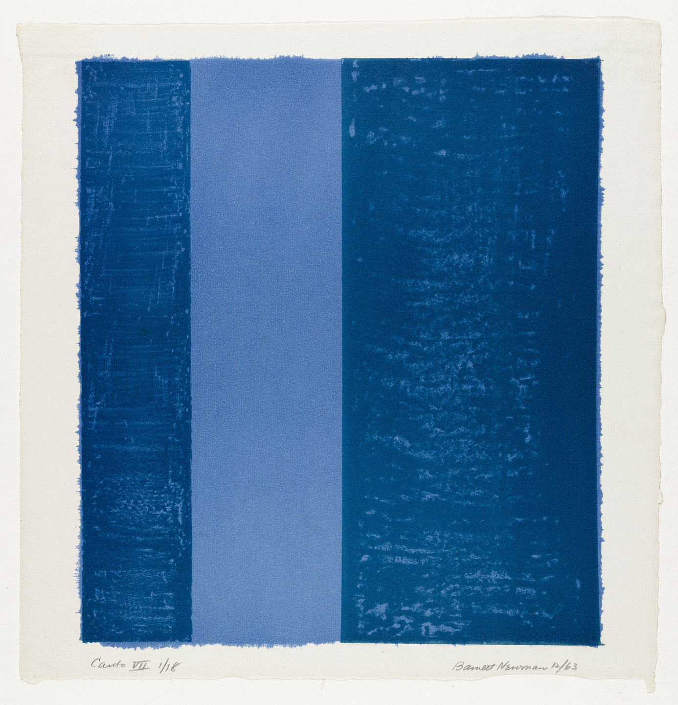 Barnett Newman. Canto VII from 18 Cantos. 1963