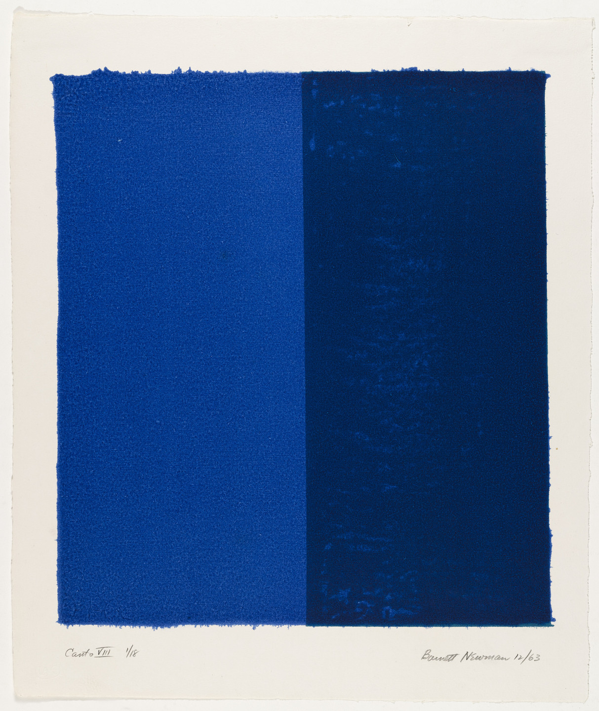 Barnett Newman. Canto VIII from 18 Cantos. 1963