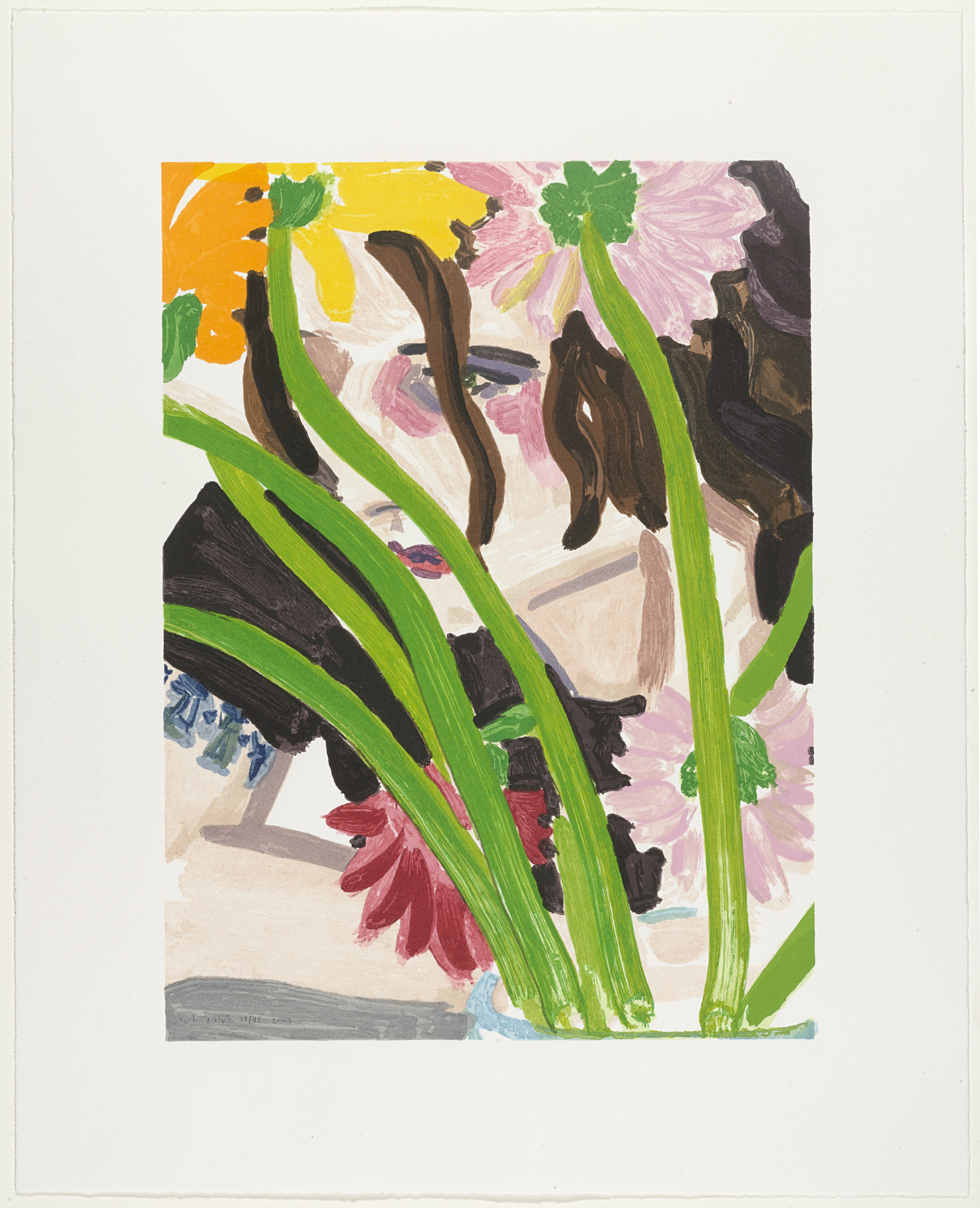 Elizabeth Peyton、Ben、希少画集画、新品額装付 Elizabeth Peyton. Flower Ben. 2003 | MoMA