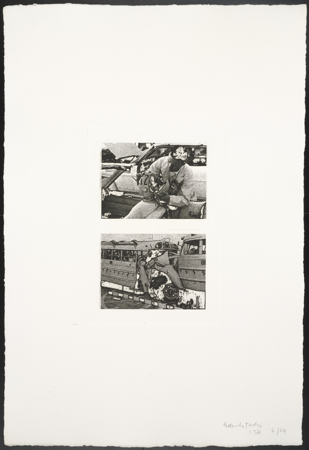 Eduardo Paolozzi. Untitled (School Bus) from The Conditional Probability Machine. 1970