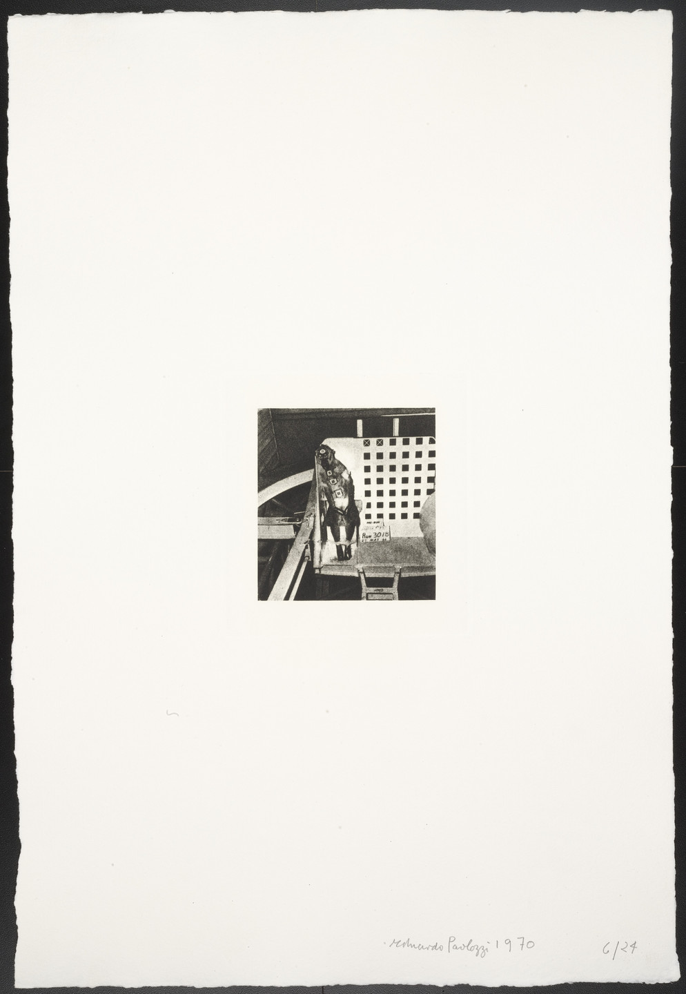 Eduardo Paolozzi. Untitled (Baboon on Sled) from The Conditional Probability Machine. 1970