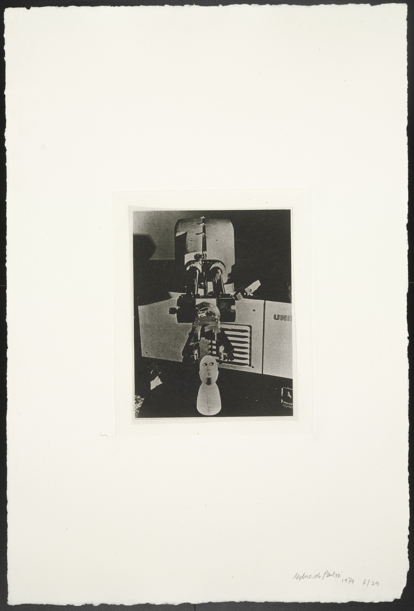 Eduardo Paolozzi. Untitled (Unimate and Egg) from_The Conditional Probability Machine_