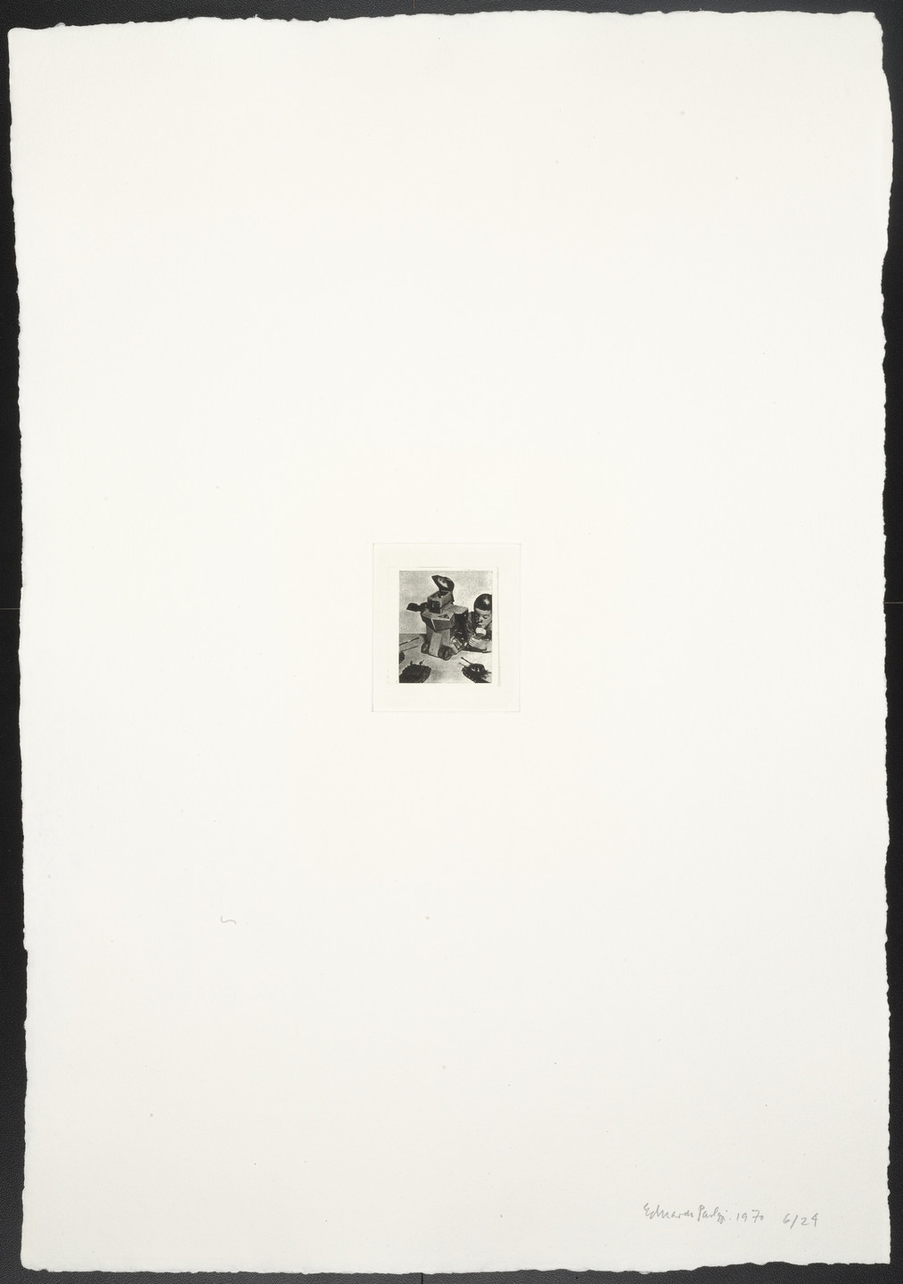 Eduardo Paolozzi. Untitled (Robot Commando and Boy) from The Conditional Probability Machine. 1970