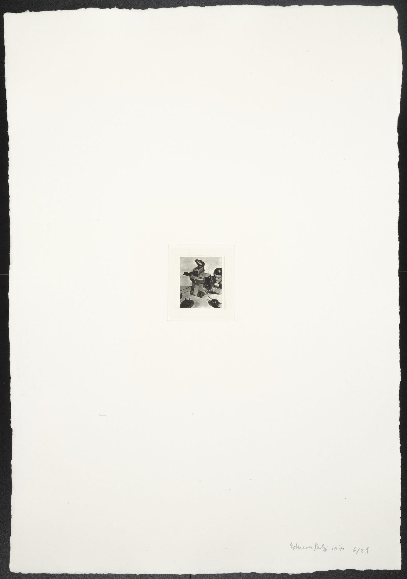Eduardo Paolozzi. Untitled (Robot Commando and Boy) from The Conditional Probability Machine