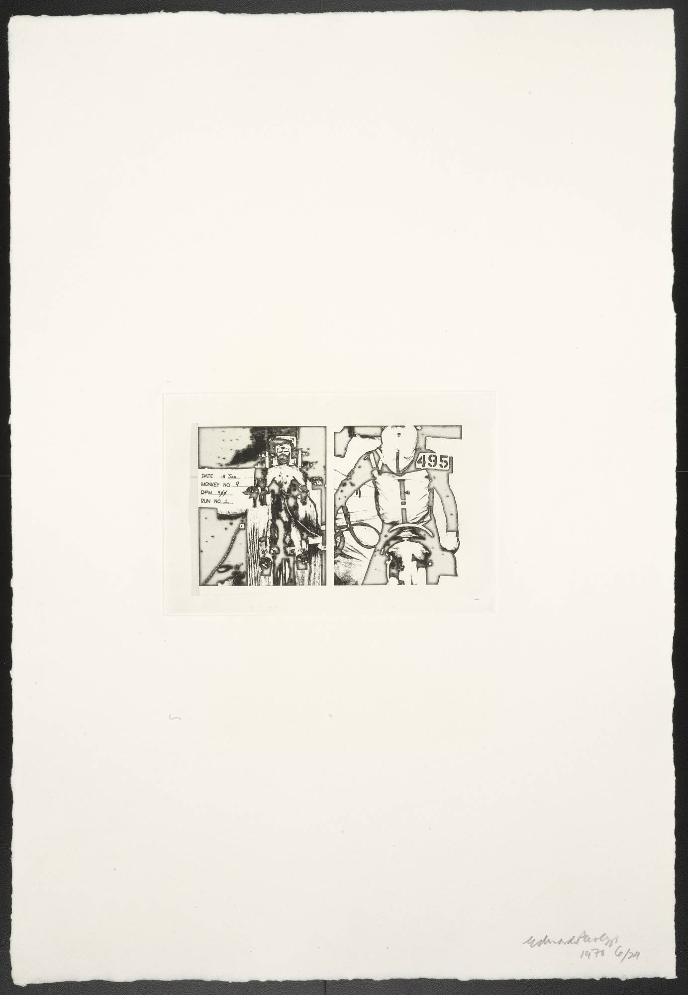 Eduardo Paolozzi. Untitled (Monkey No. 9) from The Conditional Probability Machine