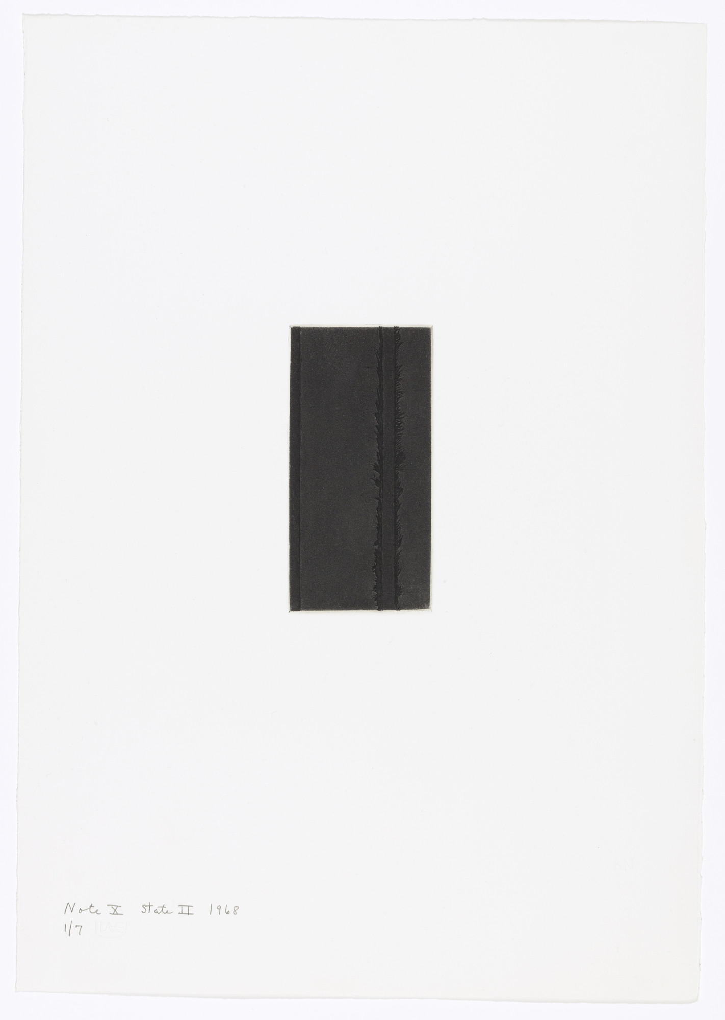 Barnett Newman. Note X (State II) from Notes