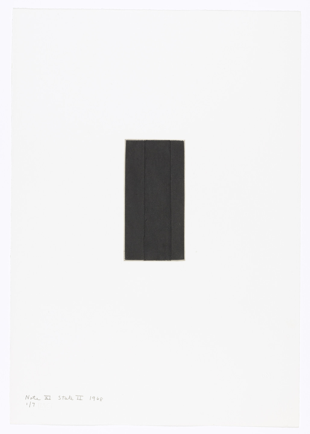 Barnett Newman. Note XI (State II) from Notes. 1968
