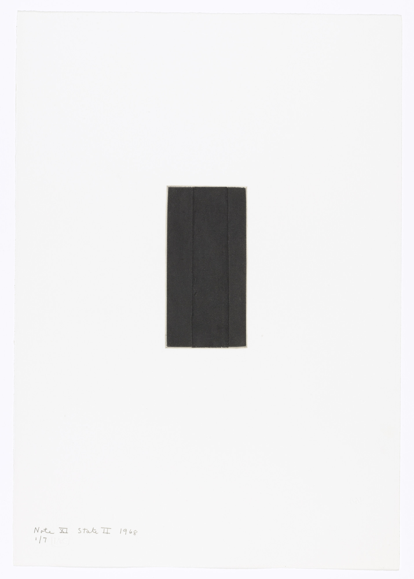 Barnett Newman. Note XI (State II) from Notes