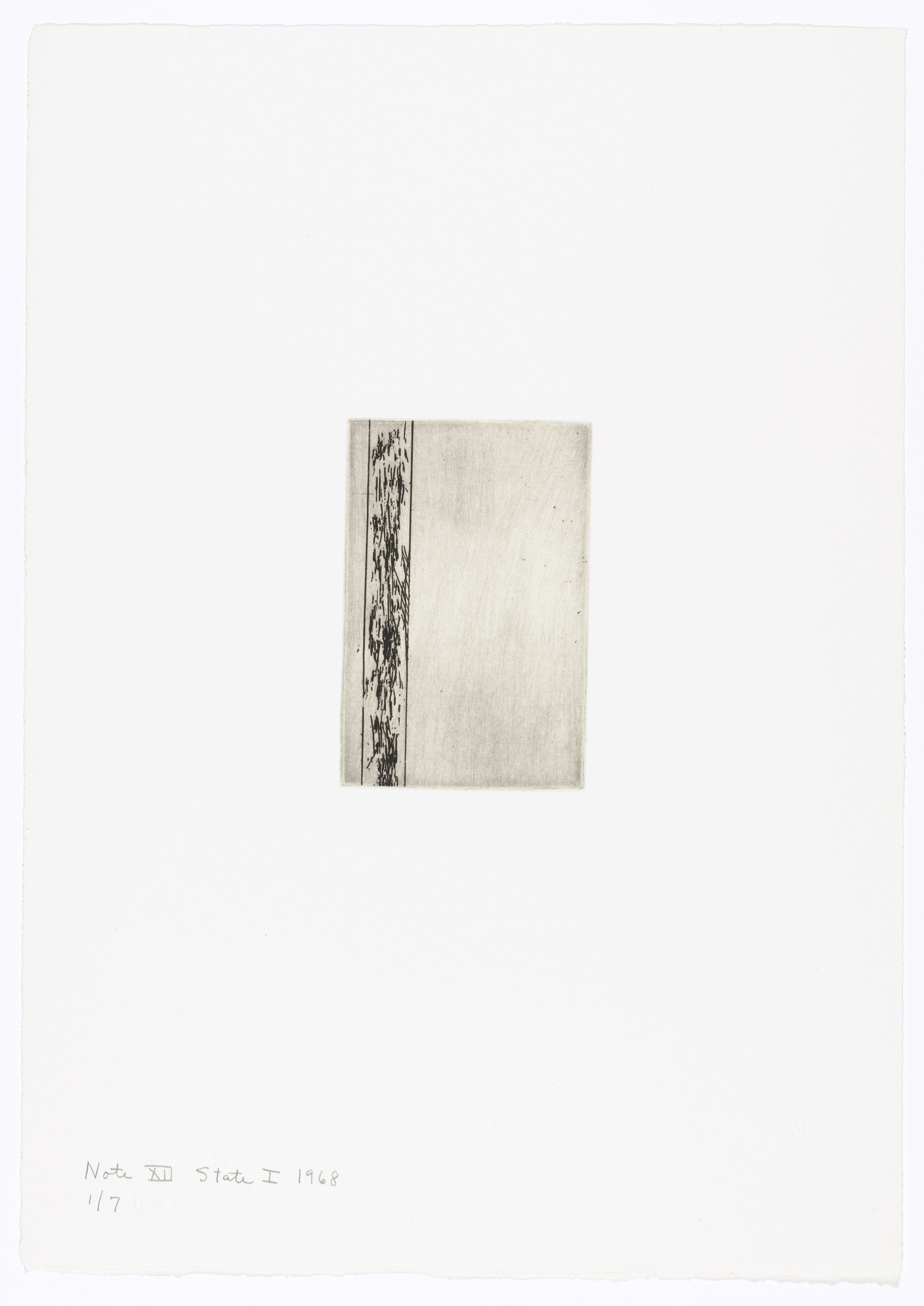 Barnett Newman. Note XII (State I) from Notes