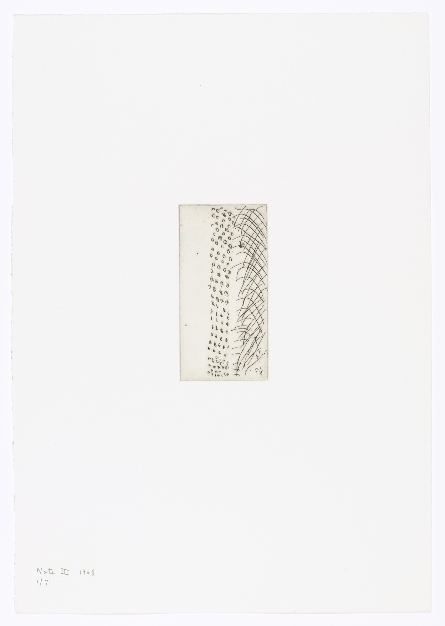 Barnett Newman. Note III from Notes