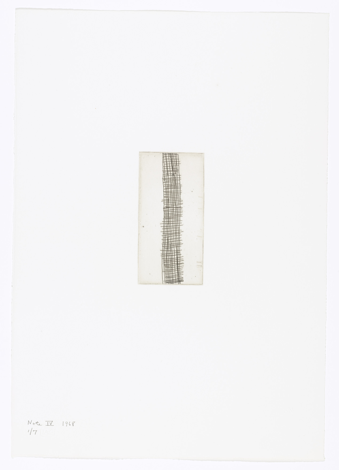 Barnett Newman. Note IV from Notes