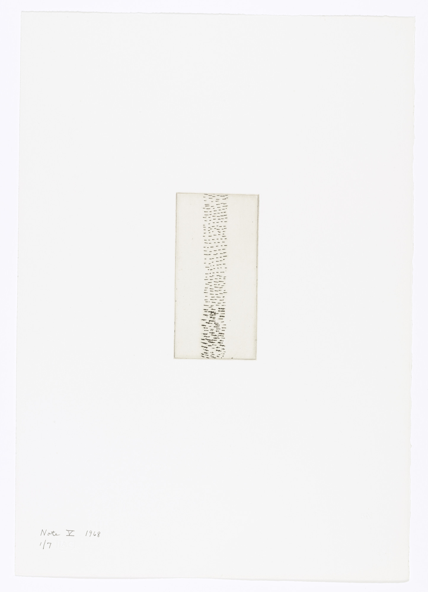Barnett Newman. Note V from Notes