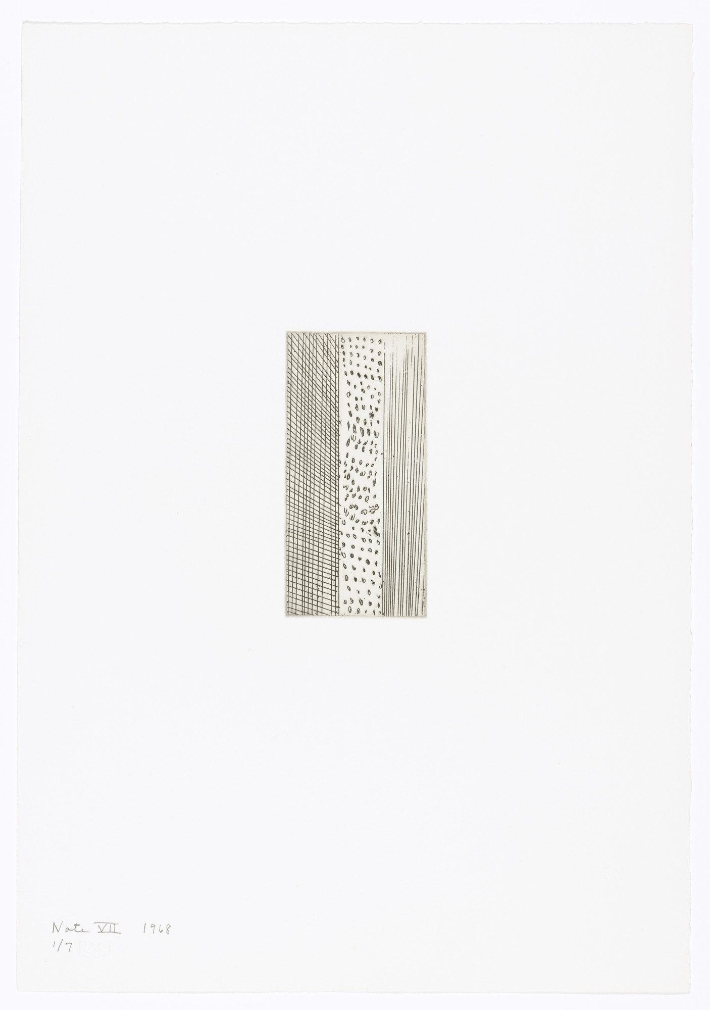 Barnett Newman. Note VII from Notes