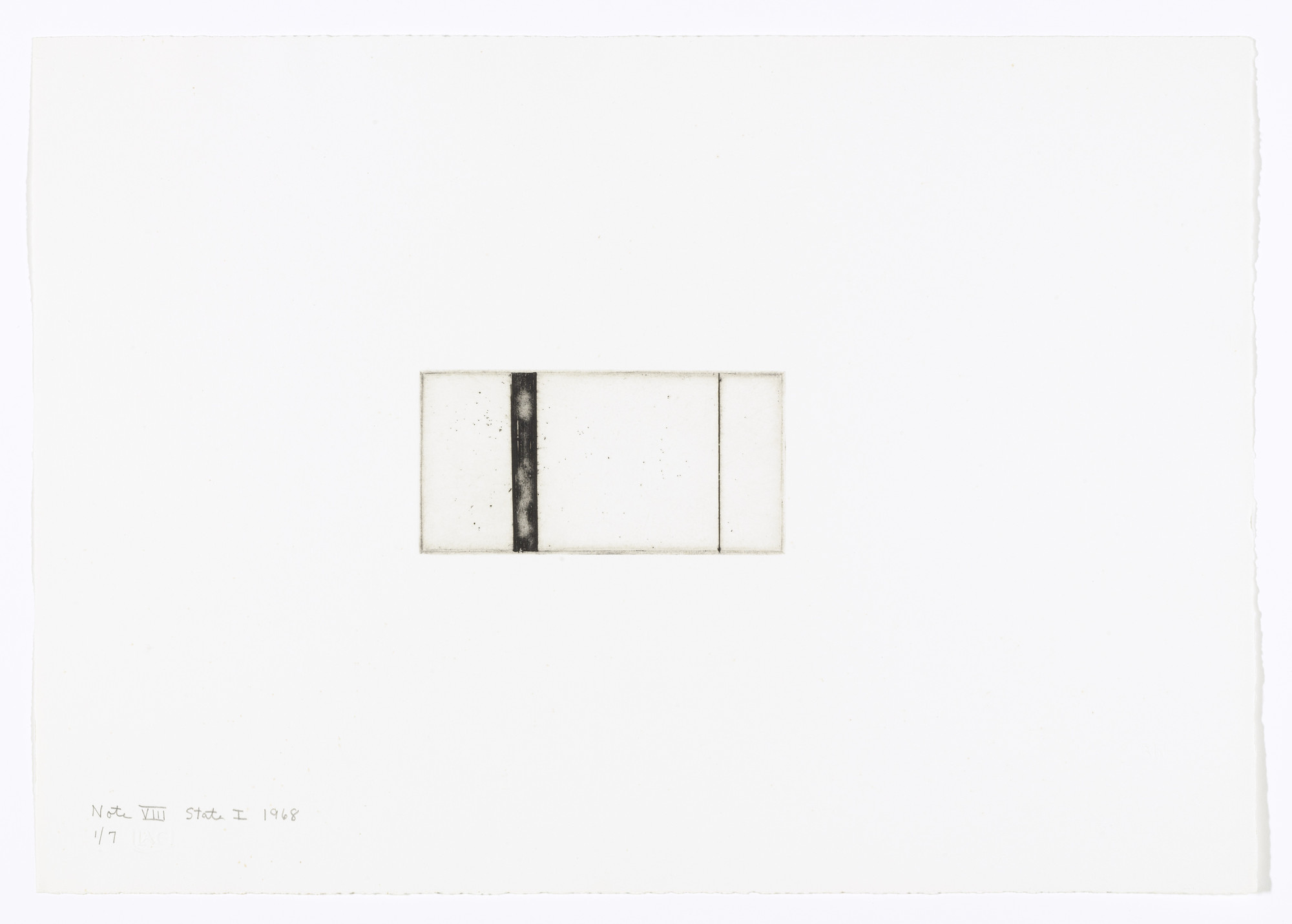 Barnett Newman. Note VIII (State I) from Notes